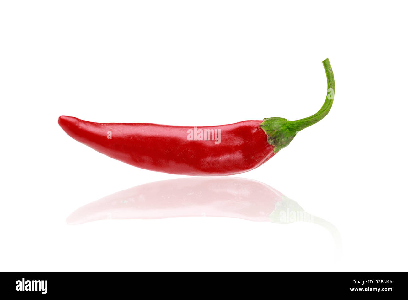 Chipotle or red hot chili pepper isolated on white background with