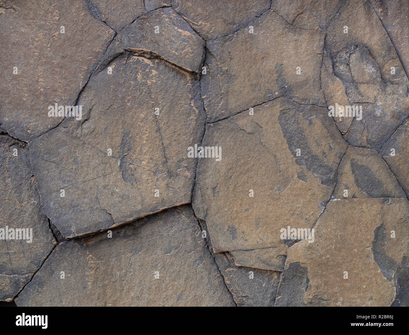 Real flat brown rock texture Stock Photo