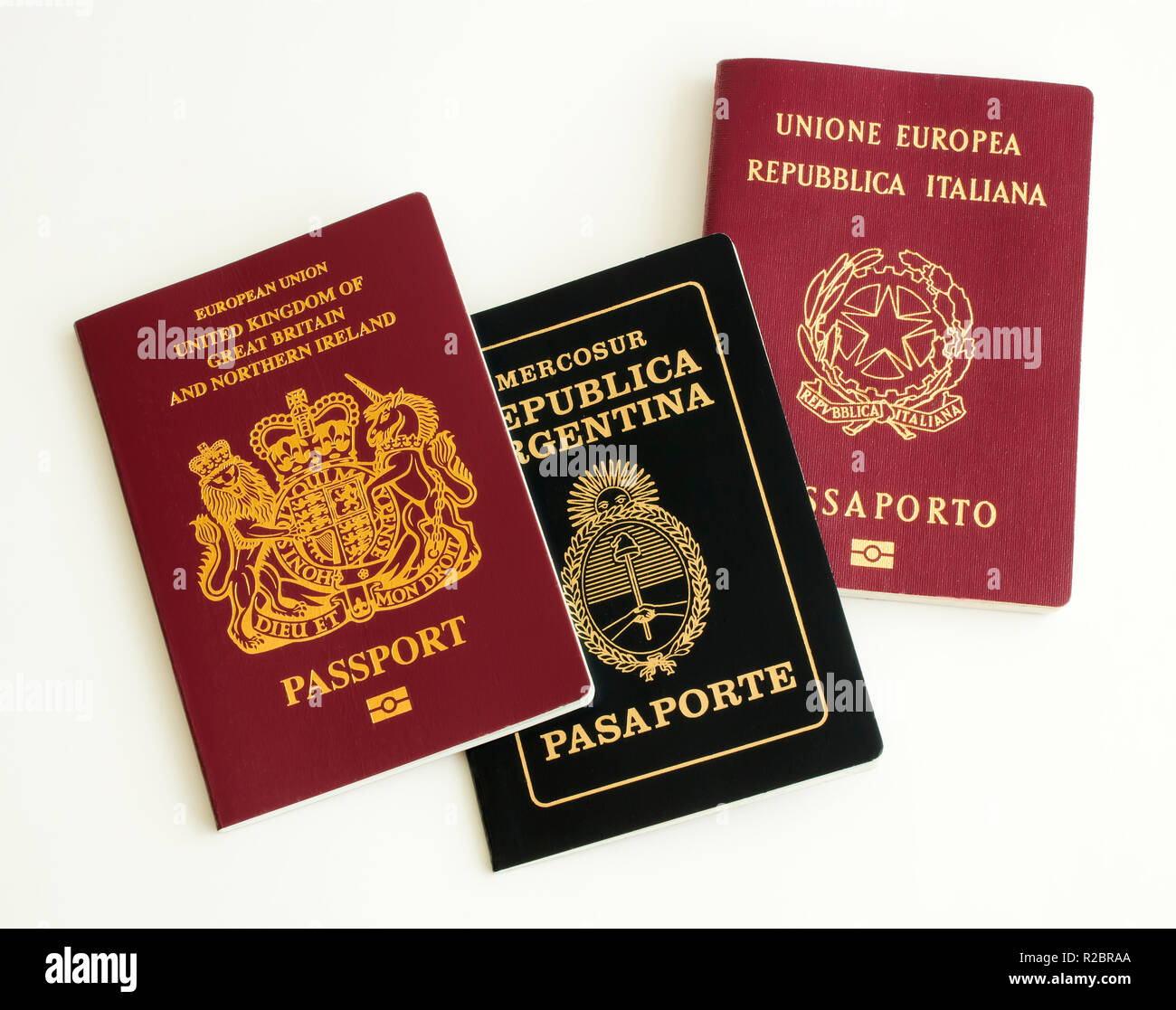 Multiple Passports Stock Photo