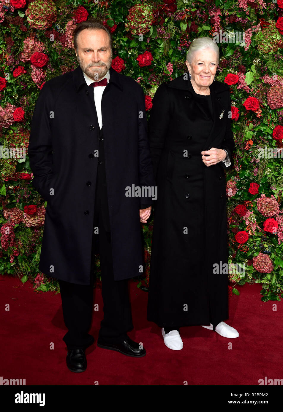 Franco Nero and Vanessa Redgrave attending the Evening Standard Theatre Awards 2018 at the Theatre Royal, Drury Lane in Covent Garden, London. Stock Photo