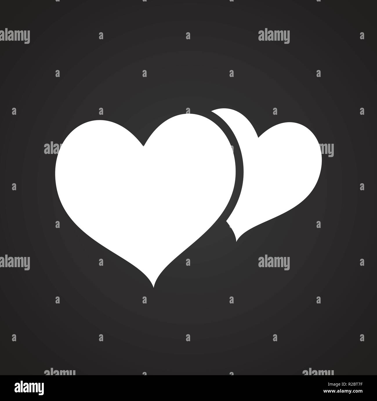 Hearts on black background Stock Vector Image & Art - Alamy