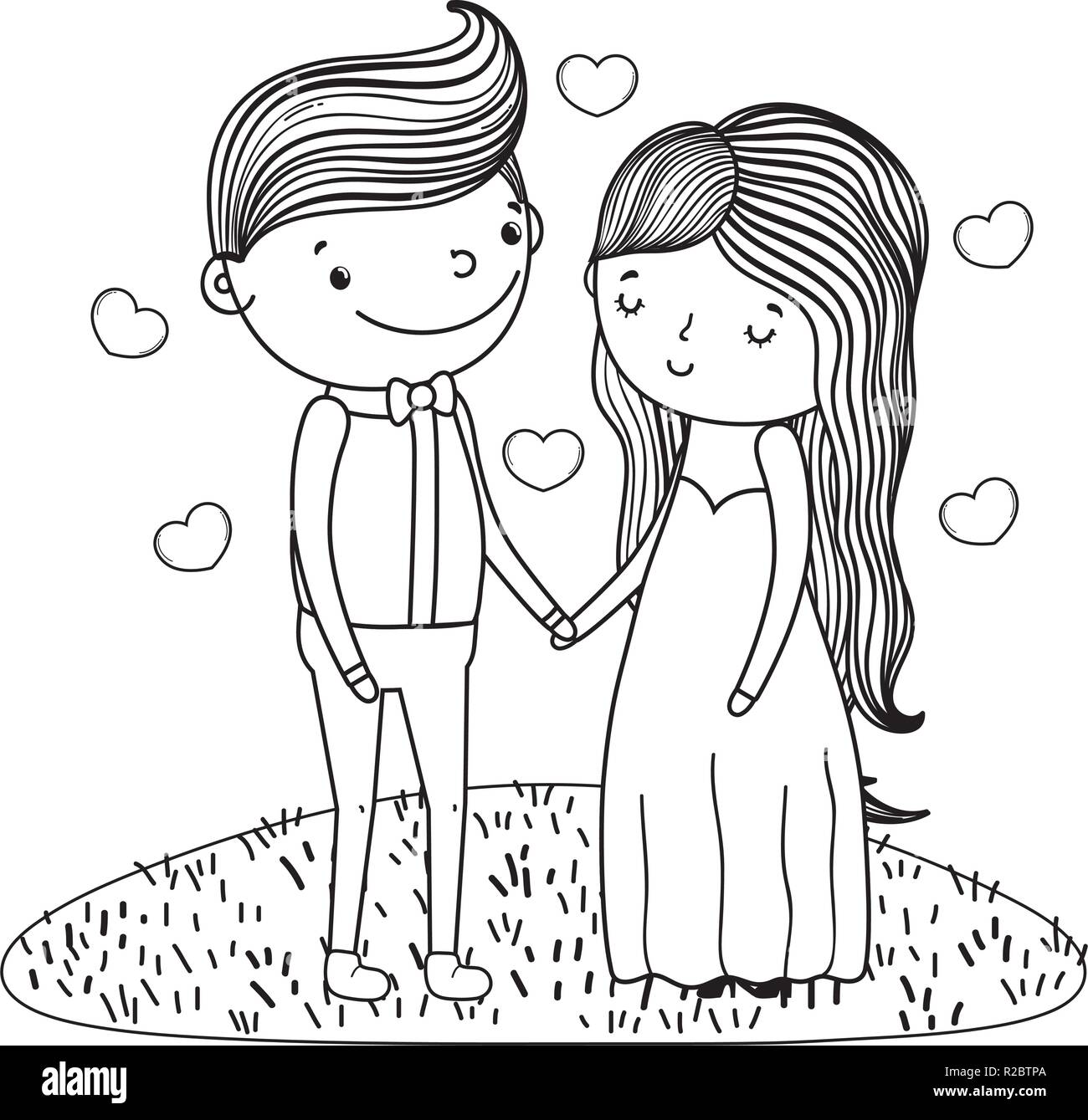 Cute Couple Pictures Cartoon Black And White - Ananot1