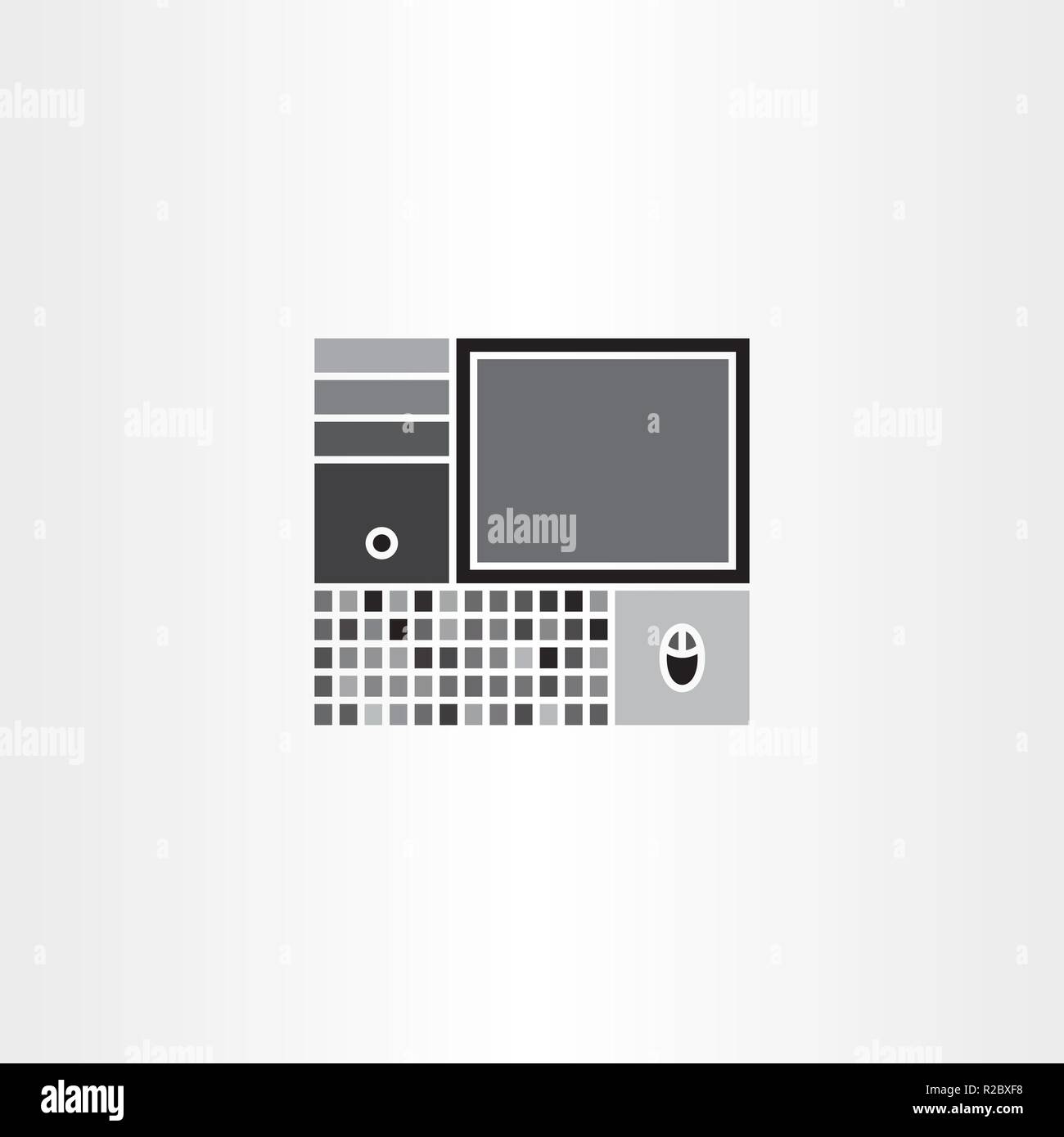 desktop computer icon vector symbol design Stock Vector Image & Art Alamy