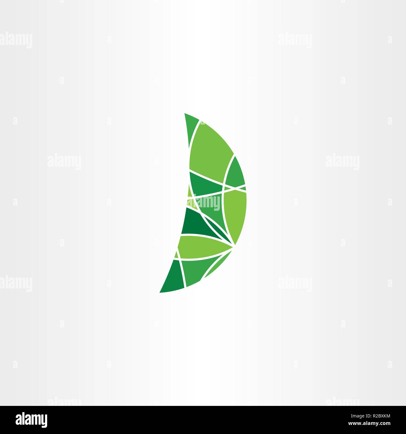 geometric green leaf logo icon element symbol Stock Vector Image & Art ...