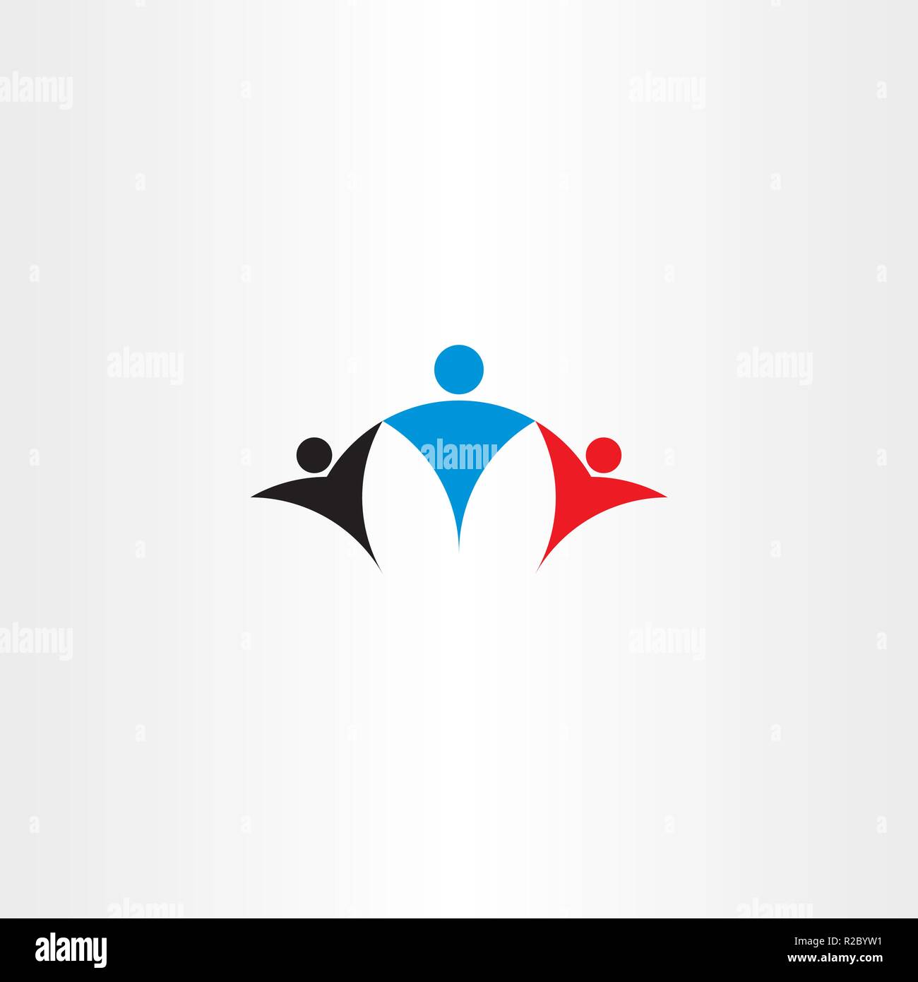teamwork people m logo letter vector design Stock Vector