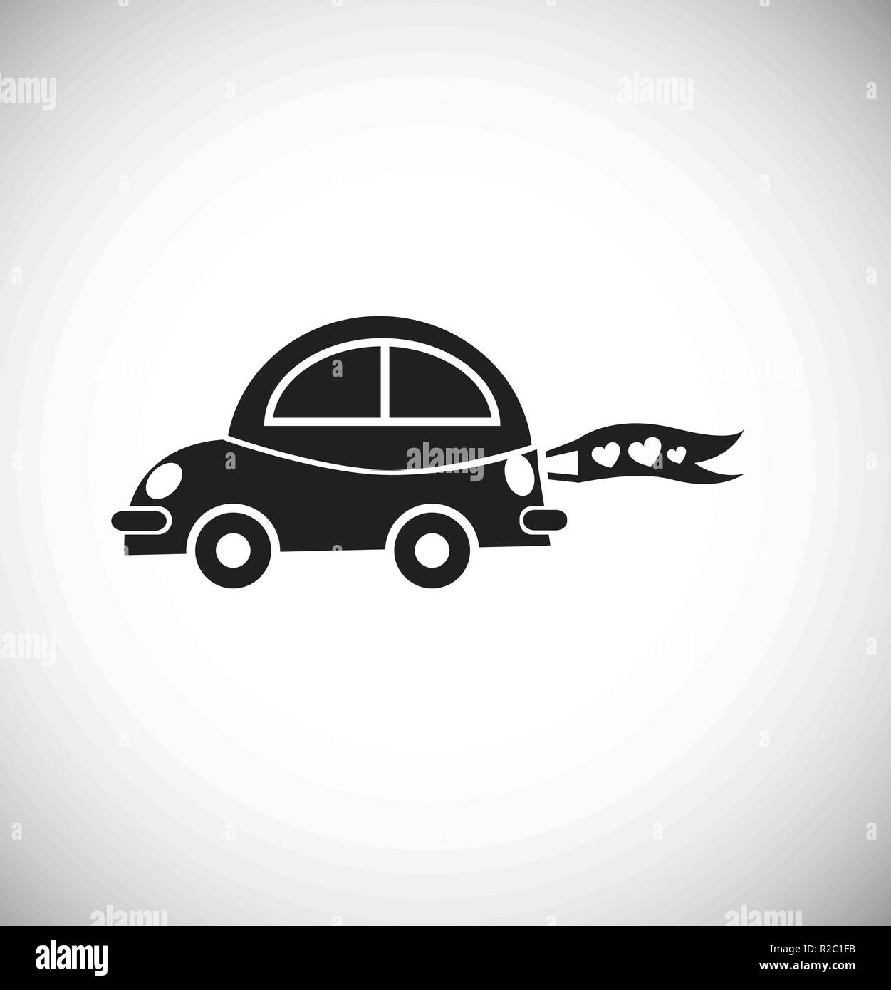 Just married car on white background Stock Vector Image & Art - Alamy