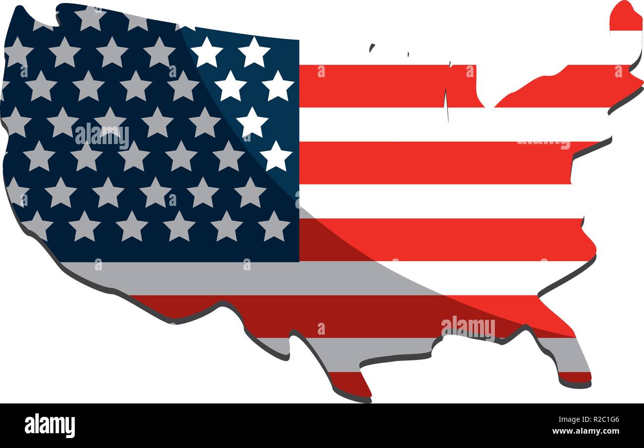 United states map and flag design Stock Vector