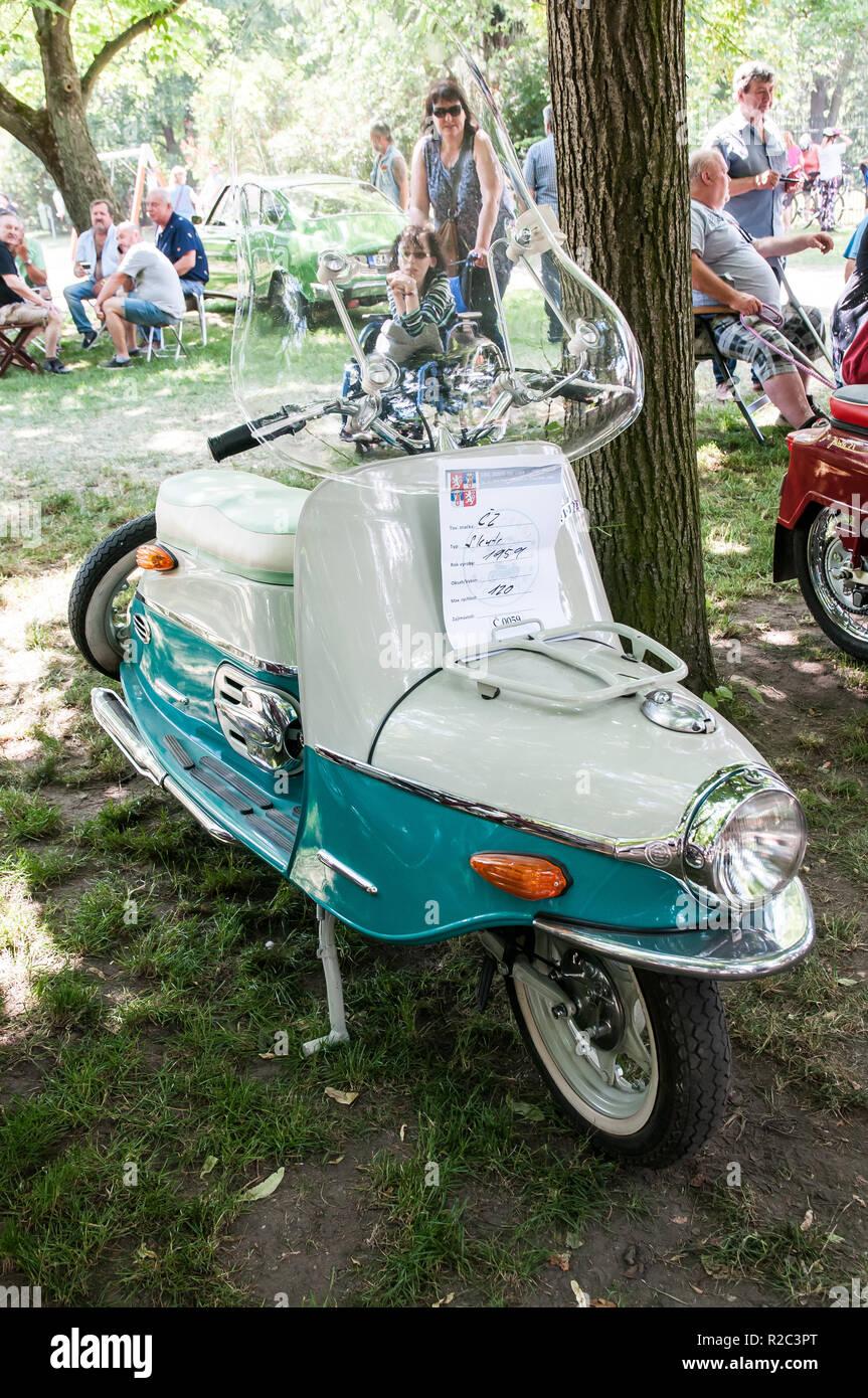 Prague, Czech Republic, 26.5.2018, CZ 175/501 is a two-seater motorcycle  scooter category, developed by the Czech Strakonice Armament, manufactured  fr Stock Photo - Alamy