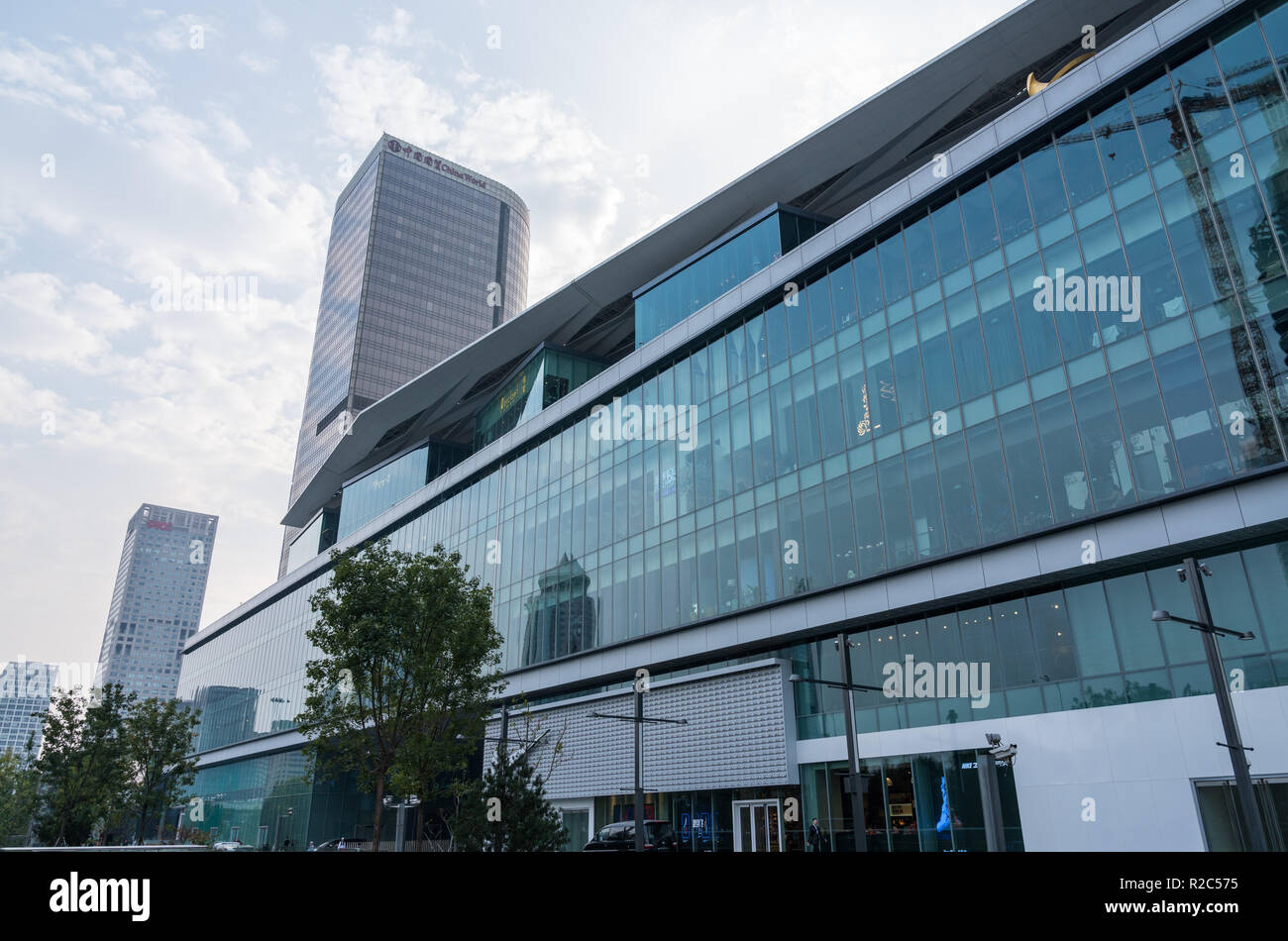 China World Trade Center in City Business District in Beijing Stock Photo
