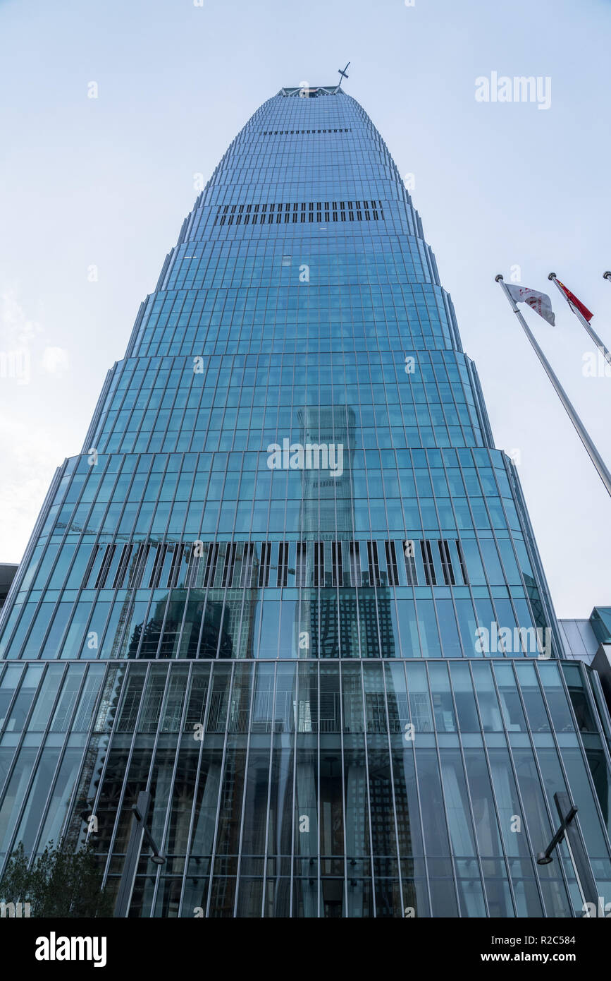 China World Trade Center in City Business District in Beijing Stock Photo