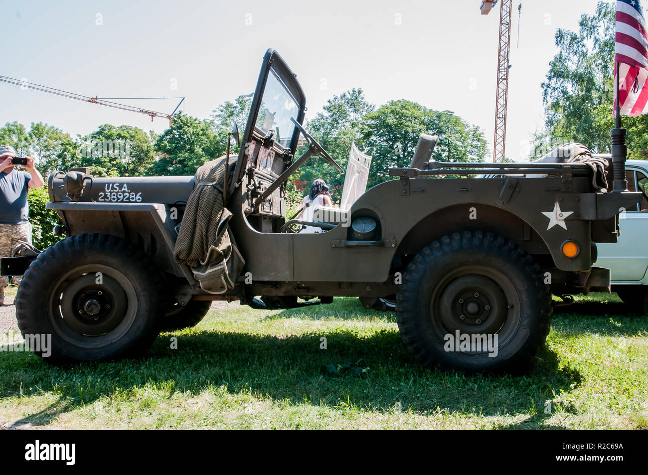 Jeep Willys MB was an American light commercial vehicle that was born in World War II Stock Photo