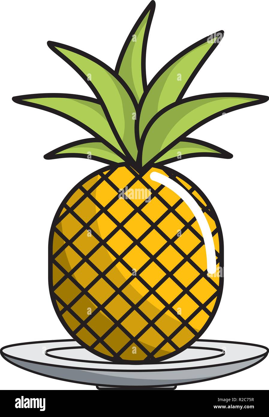 Isolated pineapple fruit design Stock Vector Image & Art - Alamy