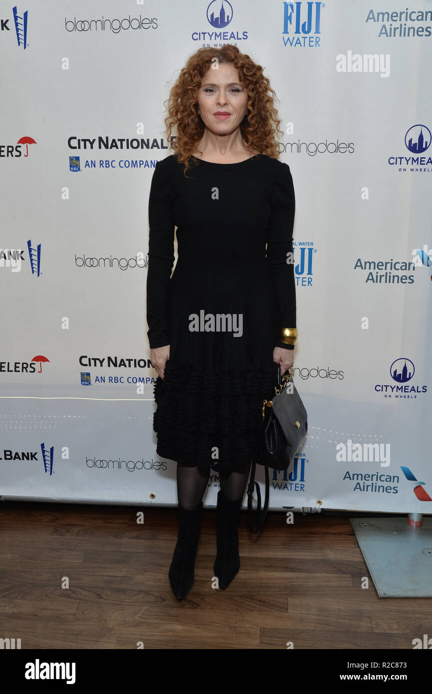 Bernadette Peters attends Citymeals' 32nd power lunch for women at The Rainbow Room on November 14, 2018 in New York City. Stock Photo