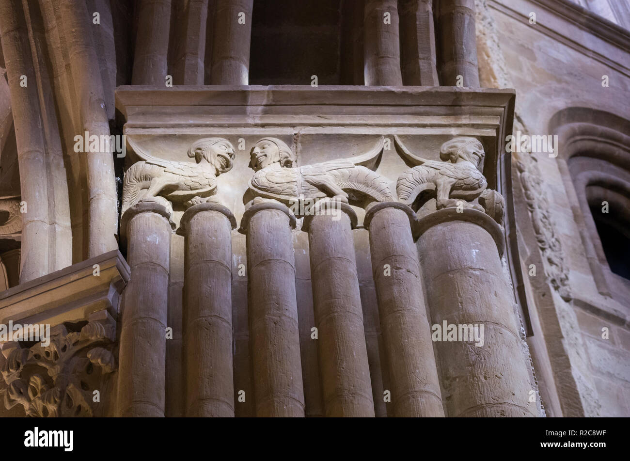 Columnas labradas de la Catedral del Salvador de Santo Domingo de la ...