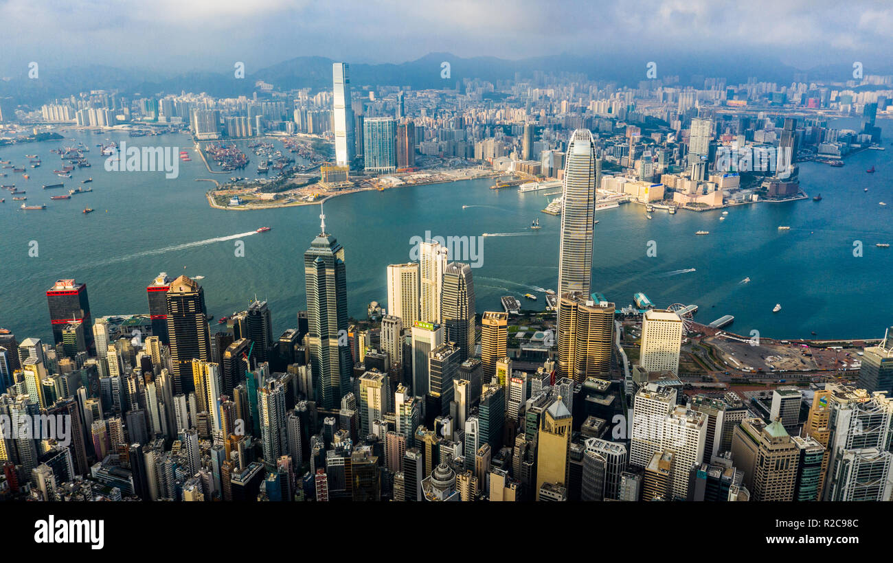 Skyline aerial view hong kong hi-res stock photography and images - Alamy