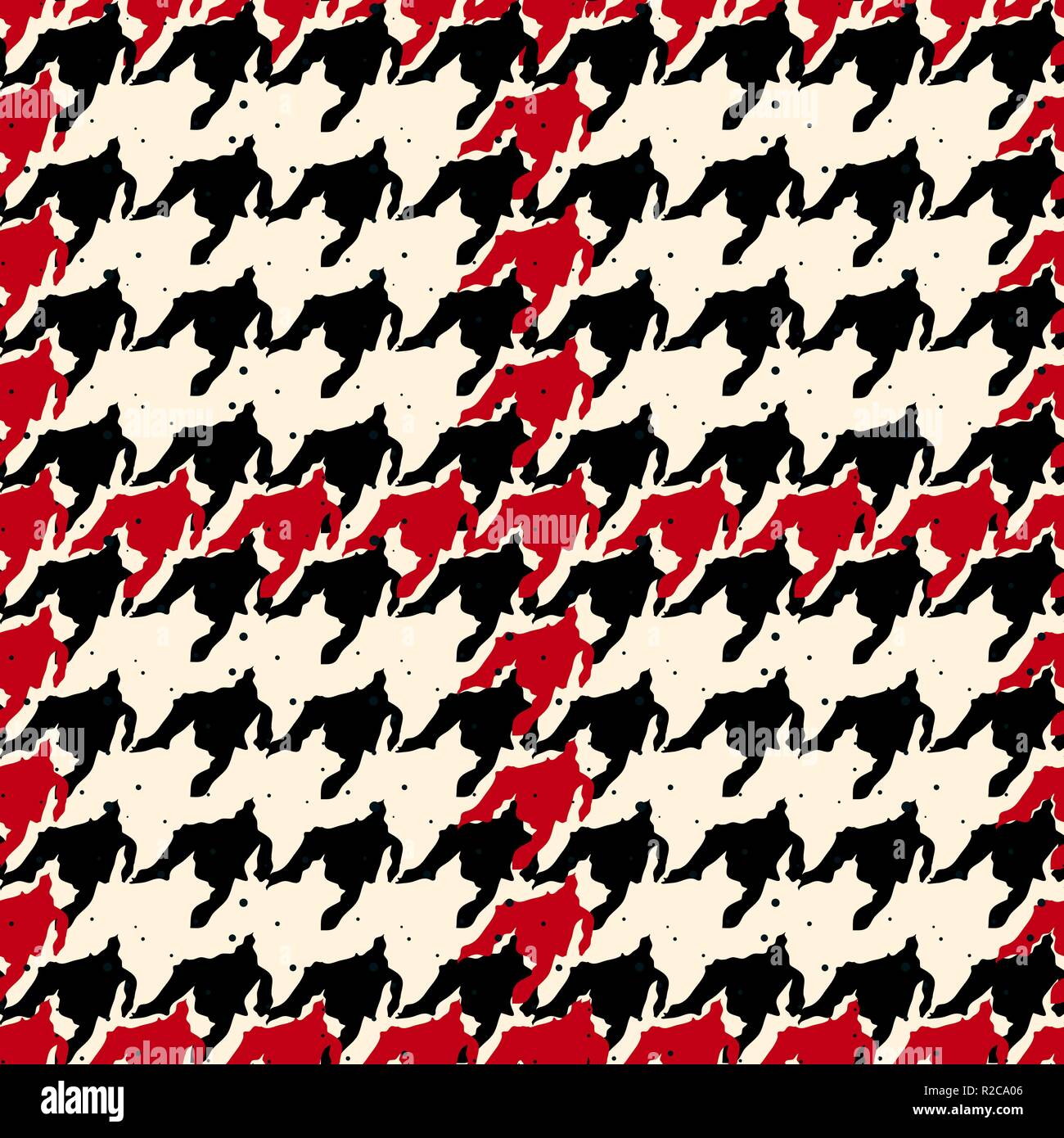 Seamless black and red houndstooth pattern with red textile plaid lines  pattern vector eps10 Stock Vector Image & Art - Alamy