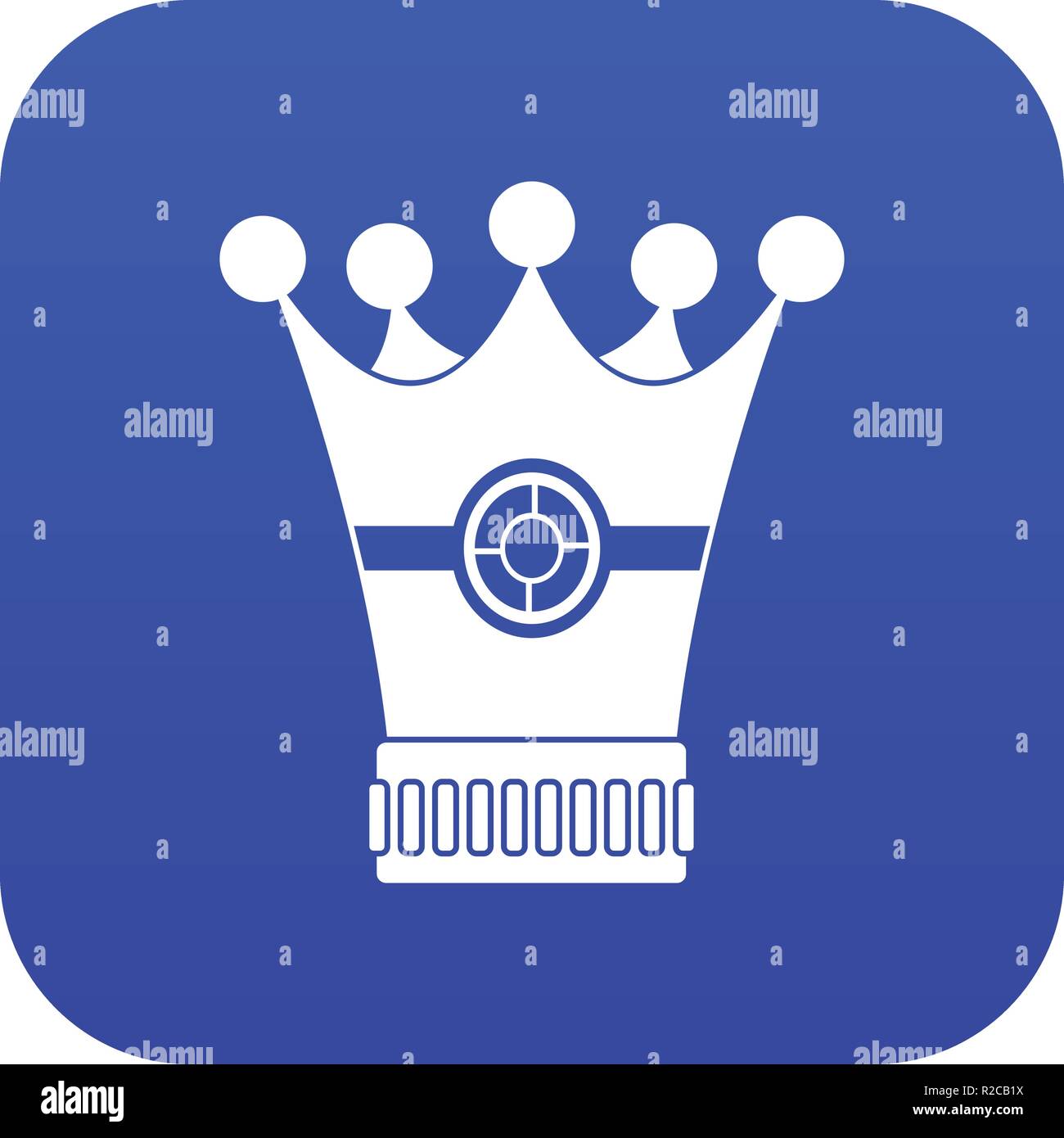 Medieval crown icon digital blue Stock Vector Image & Art - Alamy