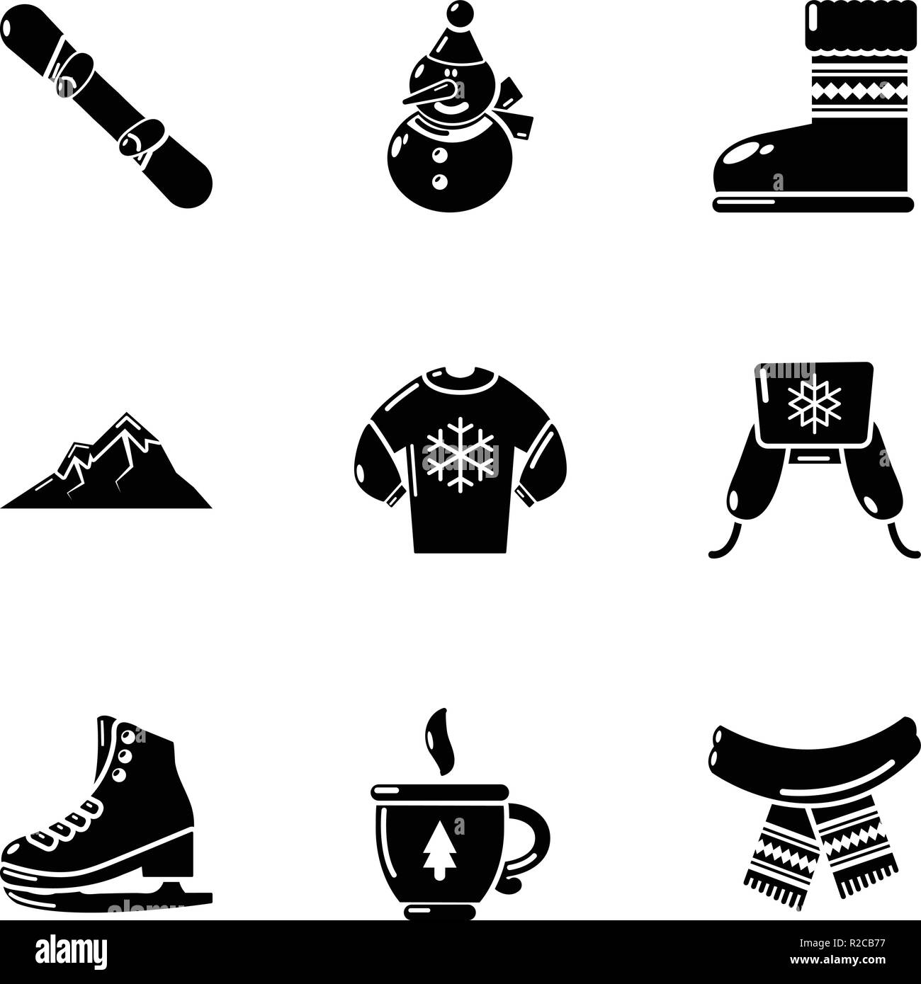 Chilly icons set, simple style Stock Vector Image & Art Alamy