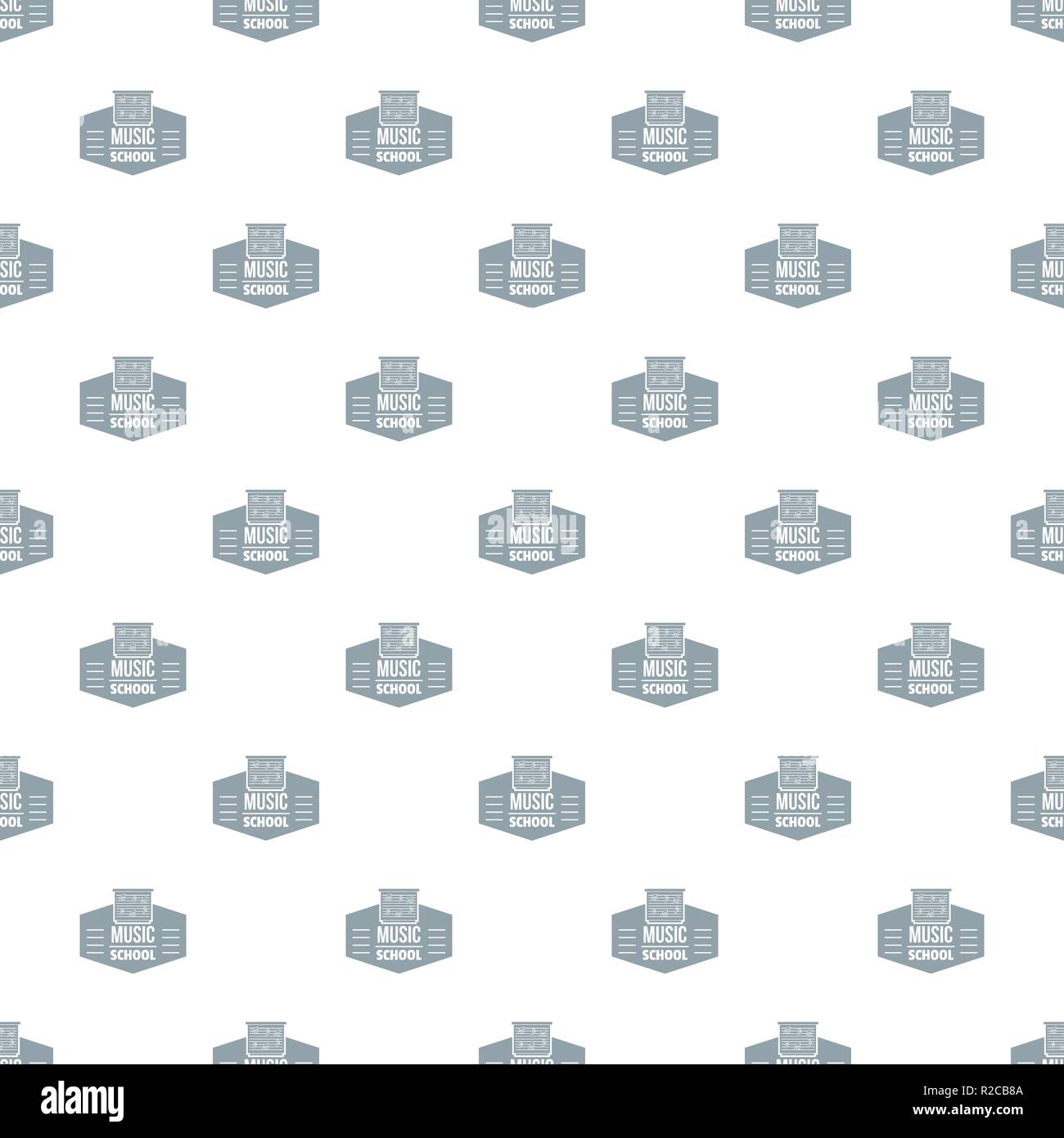Music school pattern vector seamless Stock Vector