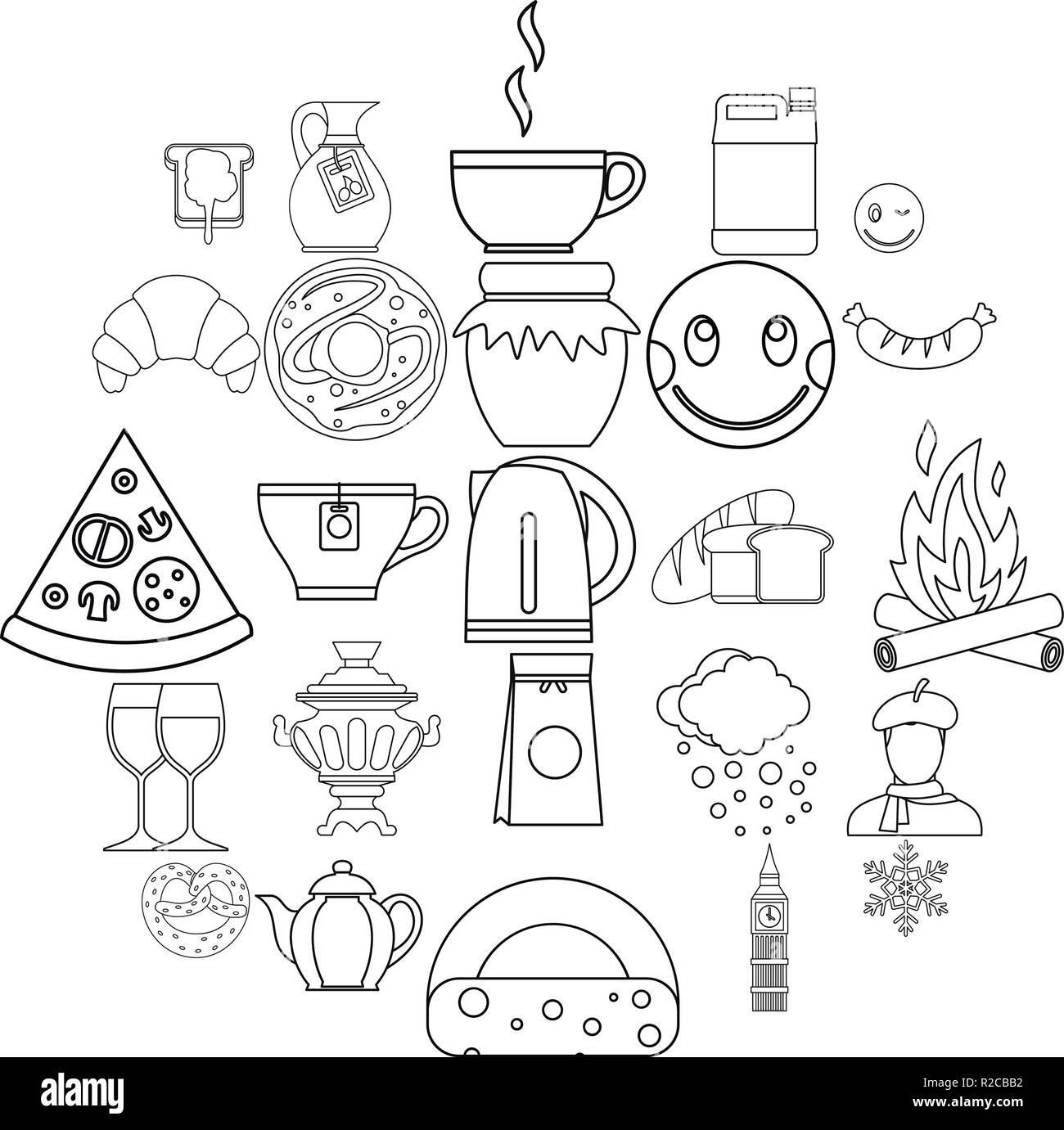 Tincture icons set, outline style Stock Vector Image & Art - Alamy