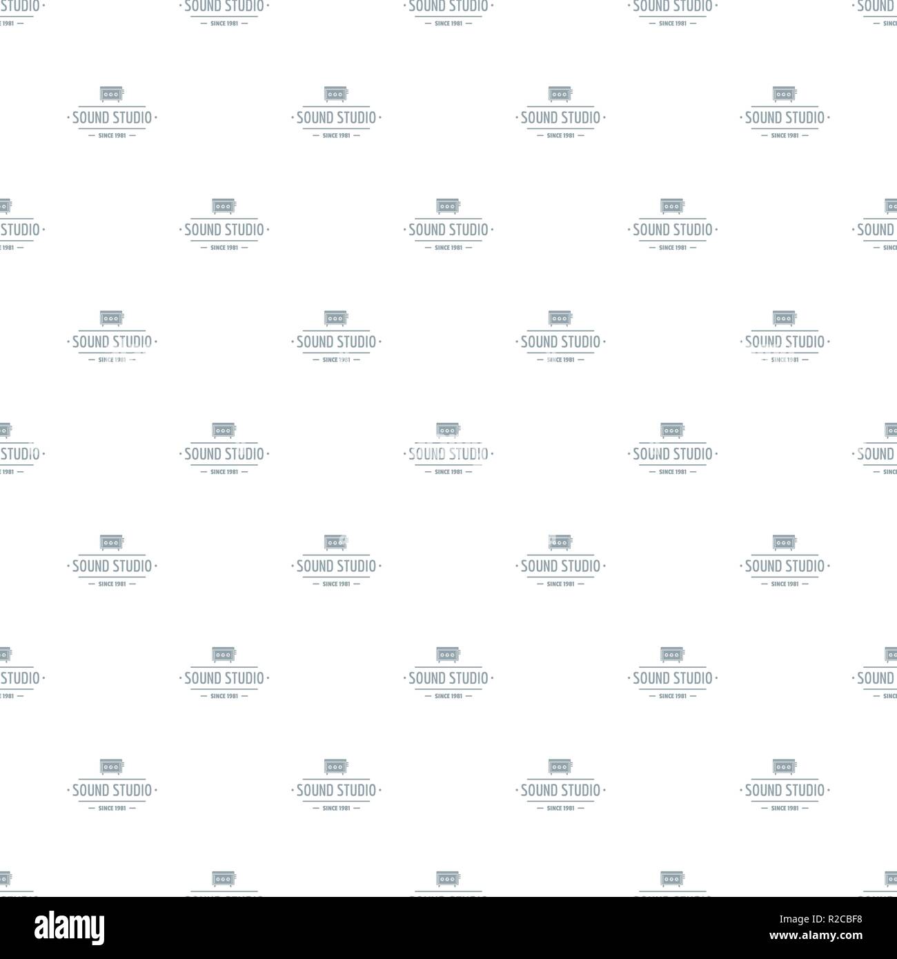Speaker sound studio pattern vector seamless Stock Vector