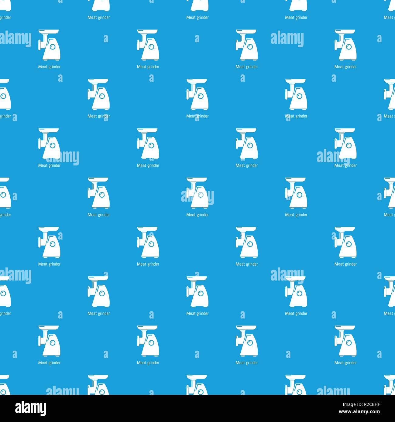 Meat grinder pattern vector seamless blue Stock Vector