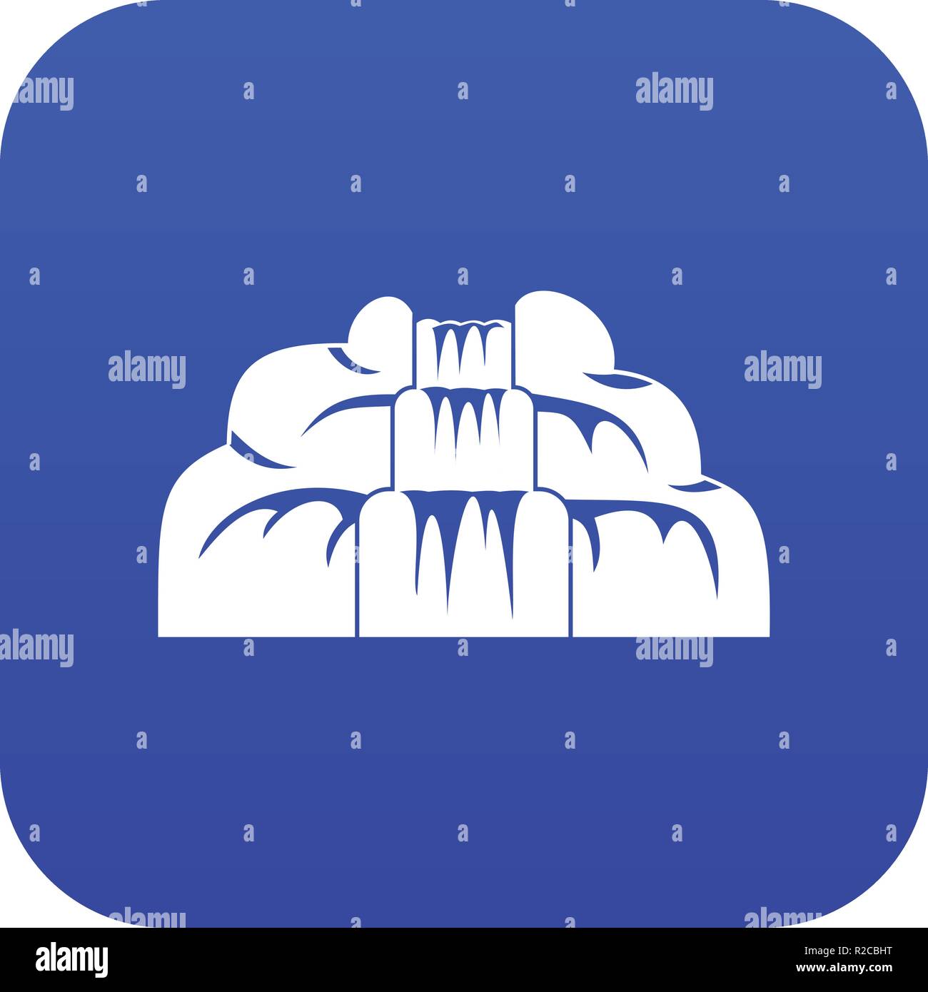 Waterfall icon digital blue Stock Vector Image & Art - Alamy