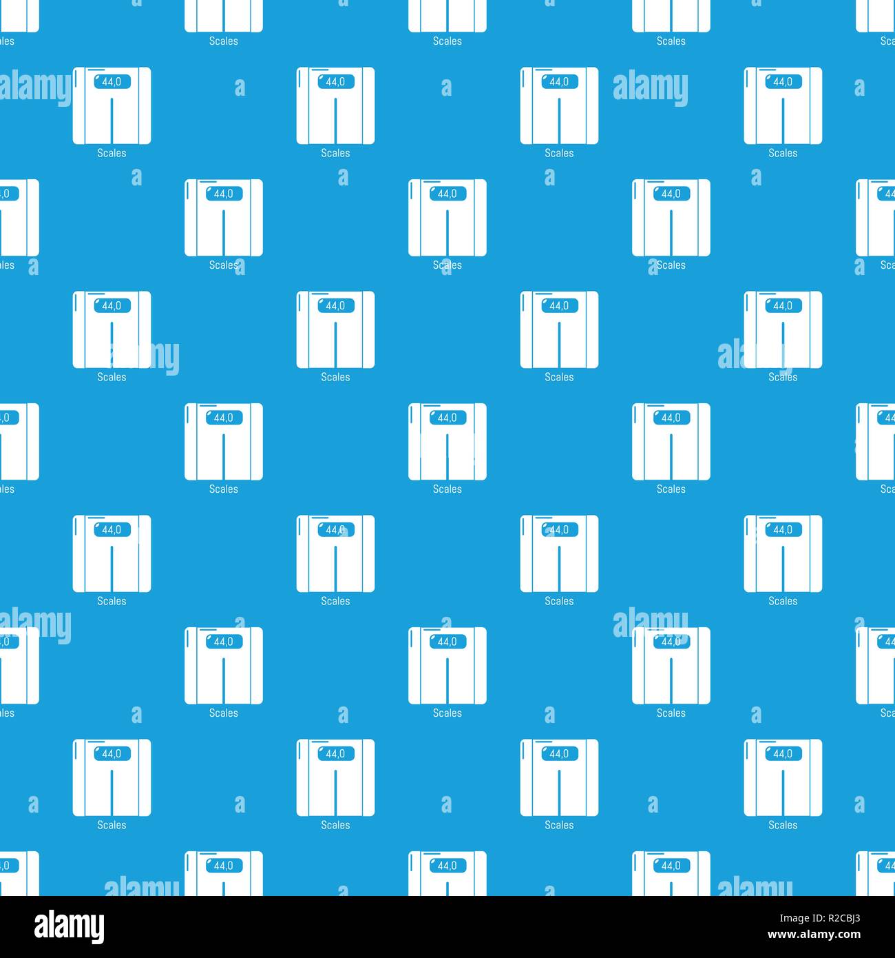 Scales pattern vector seamless blue Stock Vector
