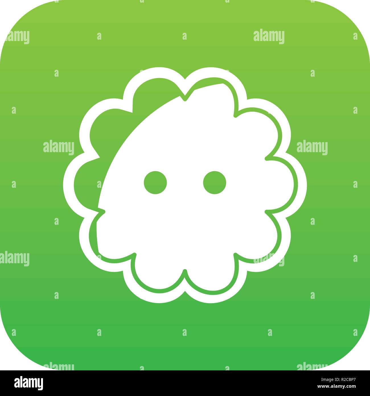Flower button icon green vector Stock Vector Image & Art - Alamy