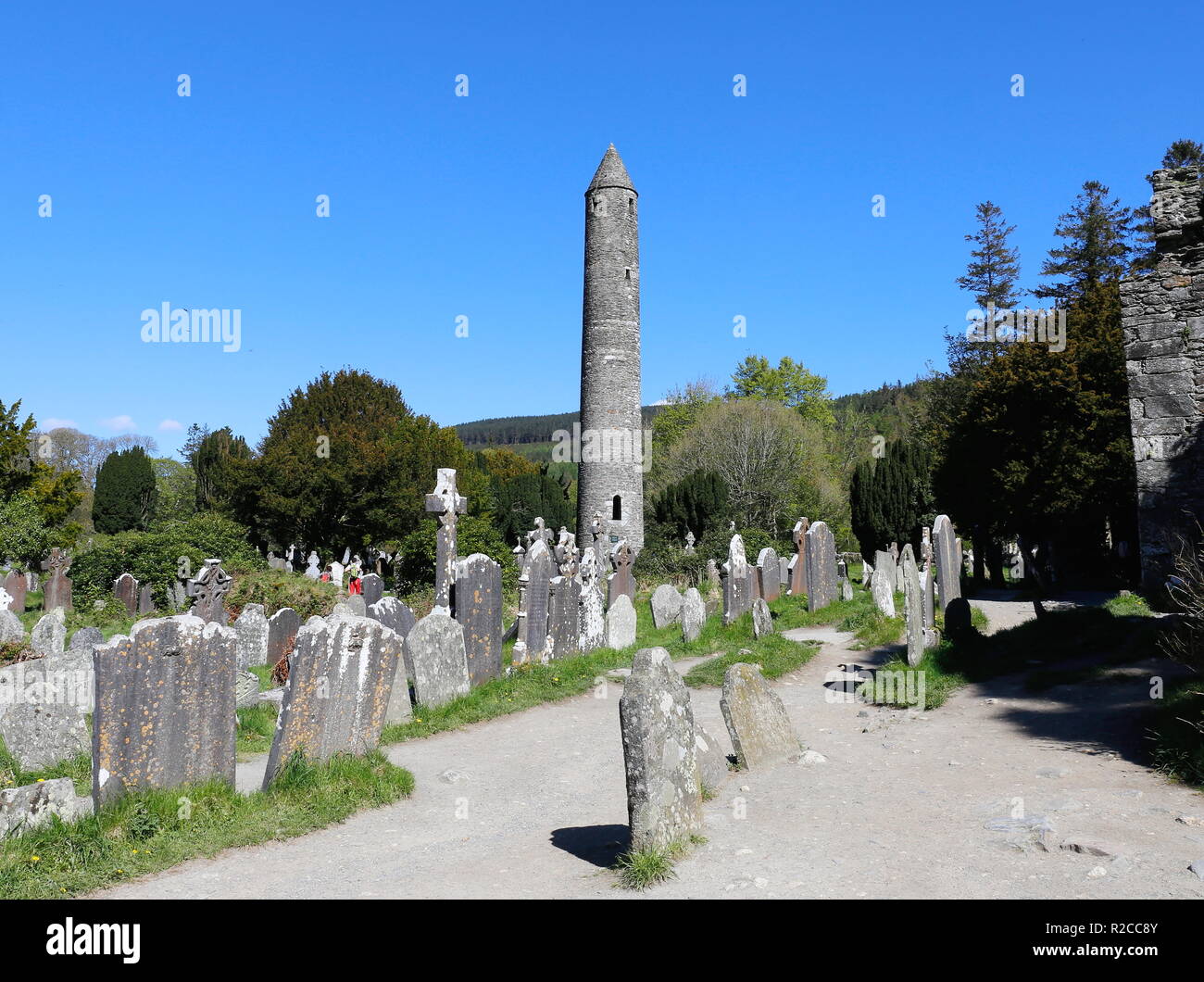 Glendalough, Historic medieval monastic settlement, Wicklow, Ireland Stock Photo