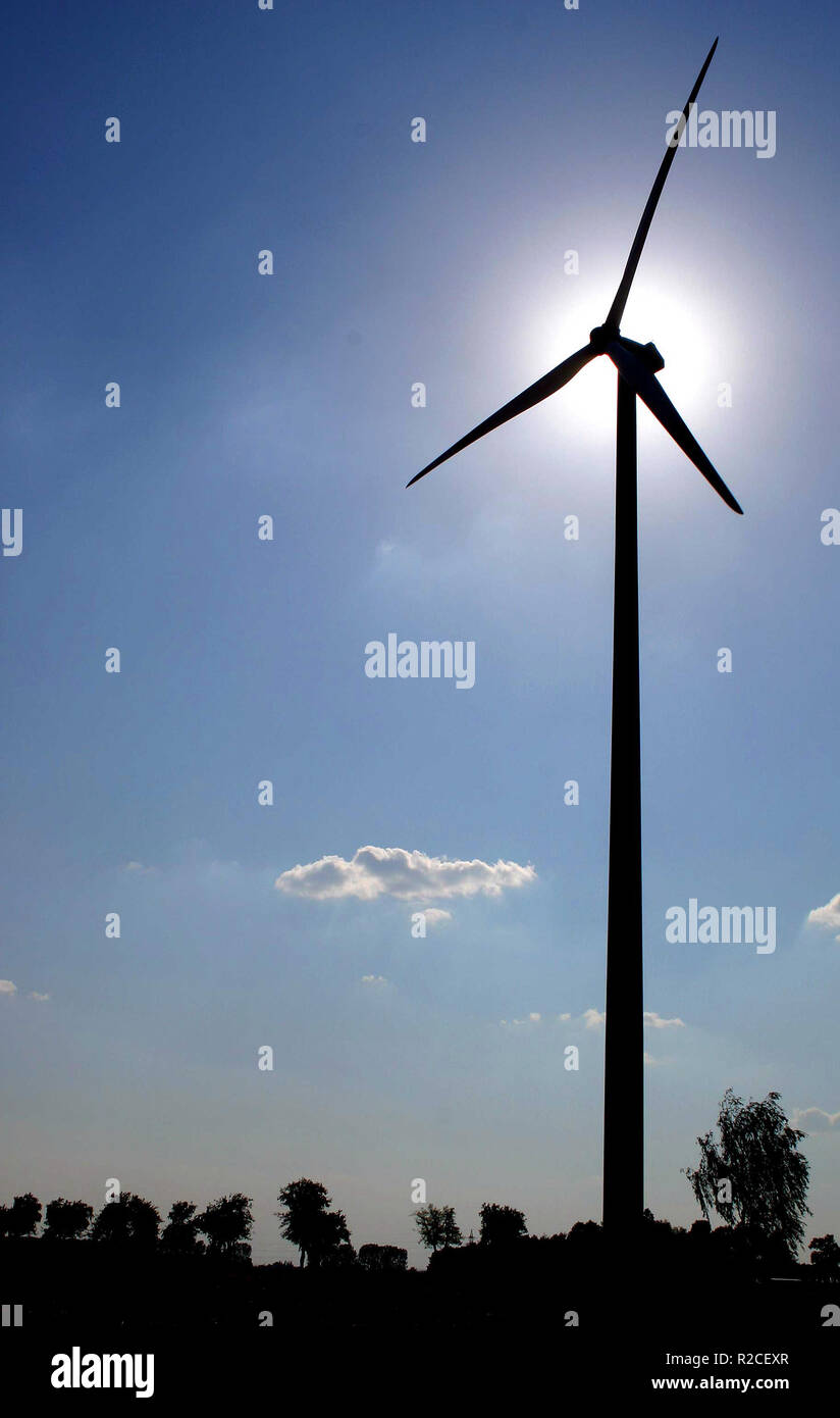 wind power vs. solar power Stock Photo Alamy