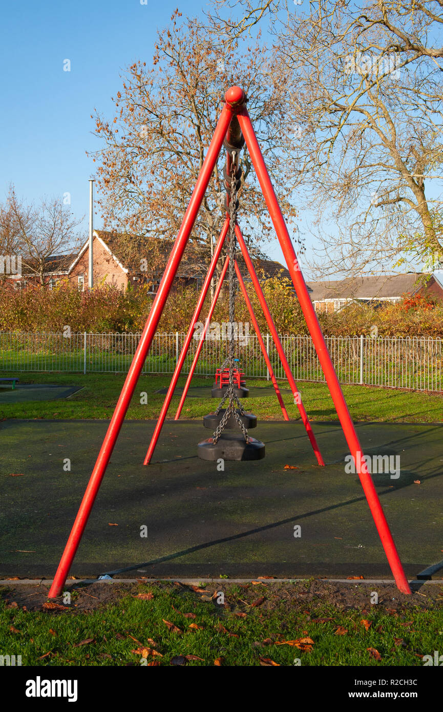 Swings in childrens play park hires stock photography and images Alamy