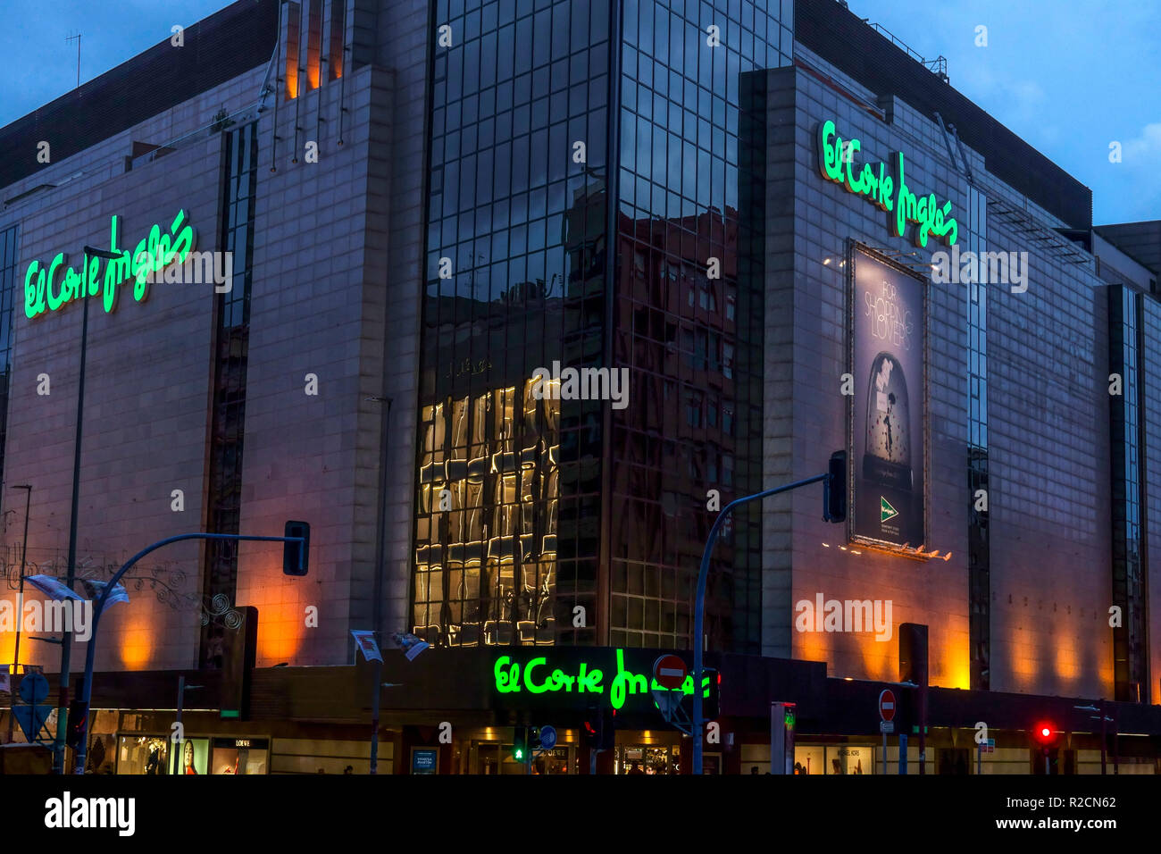 El Corte Ingles, Shopping Centre, Alicante, Spain Stock Photo