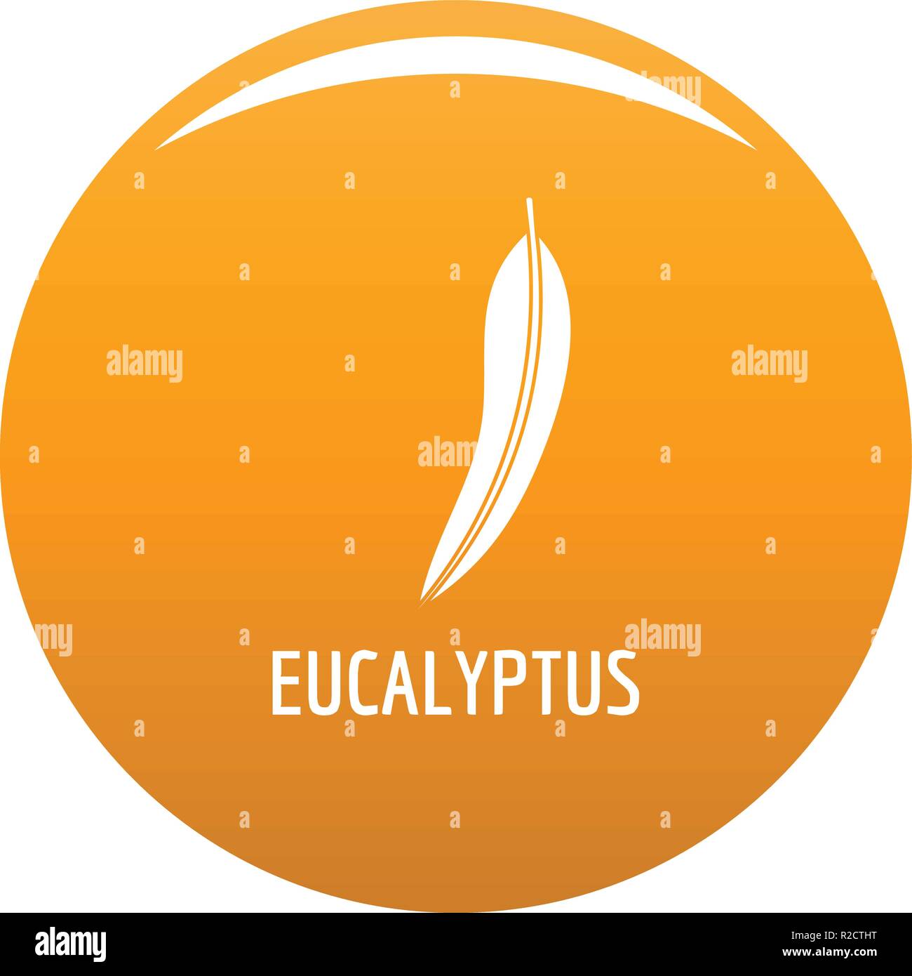 Eucalyptus leaf icon. Simple illustration of eucalyptus leaf vector icon for any design orange Stock Vector