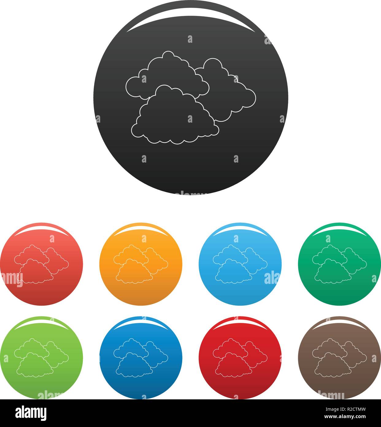 Cloudy weather icon. Outline illustration of cloudy weather vector ...