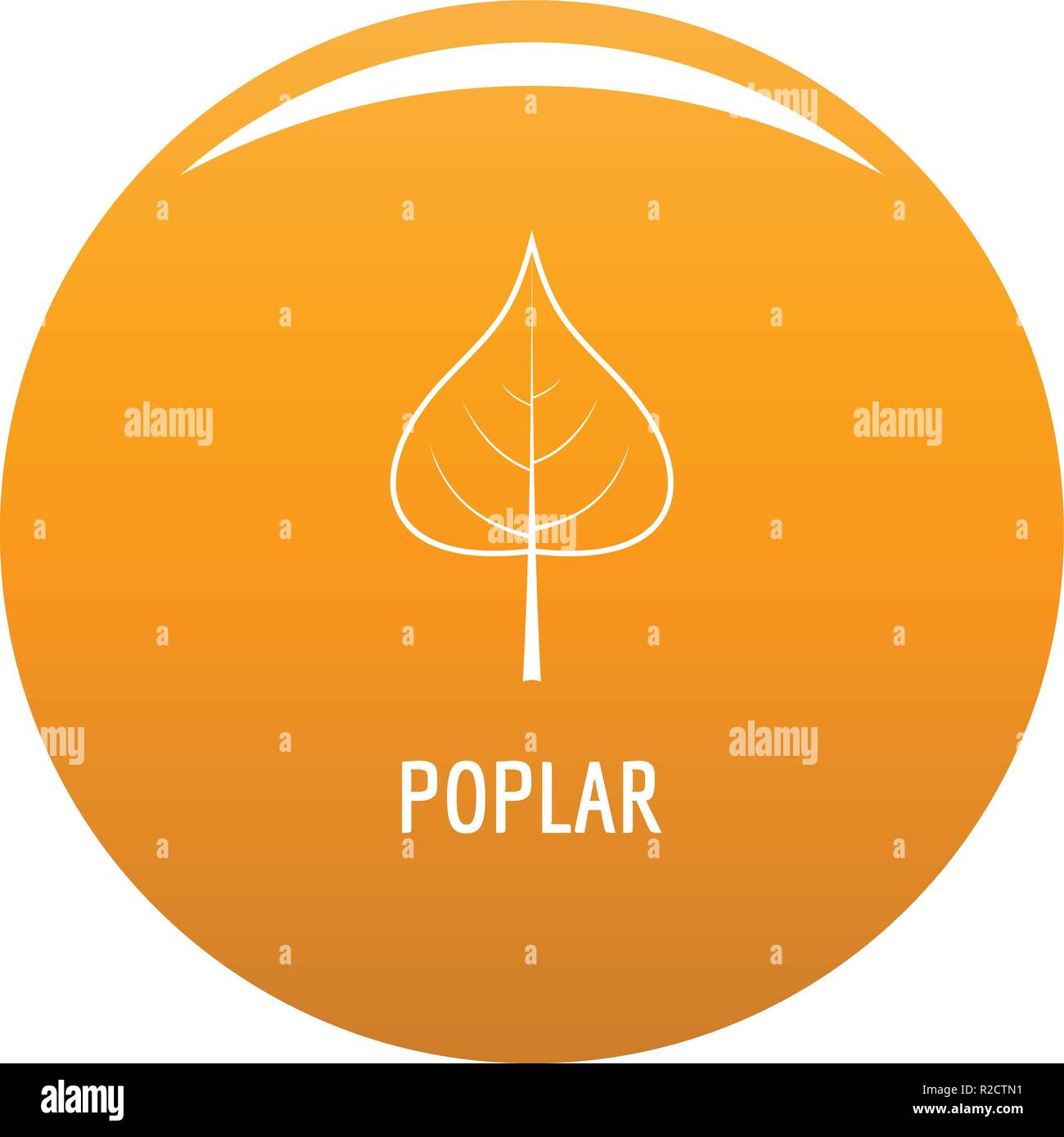 Poplar leaf icon. Simple illustration of poplar leaf vector icon for ...