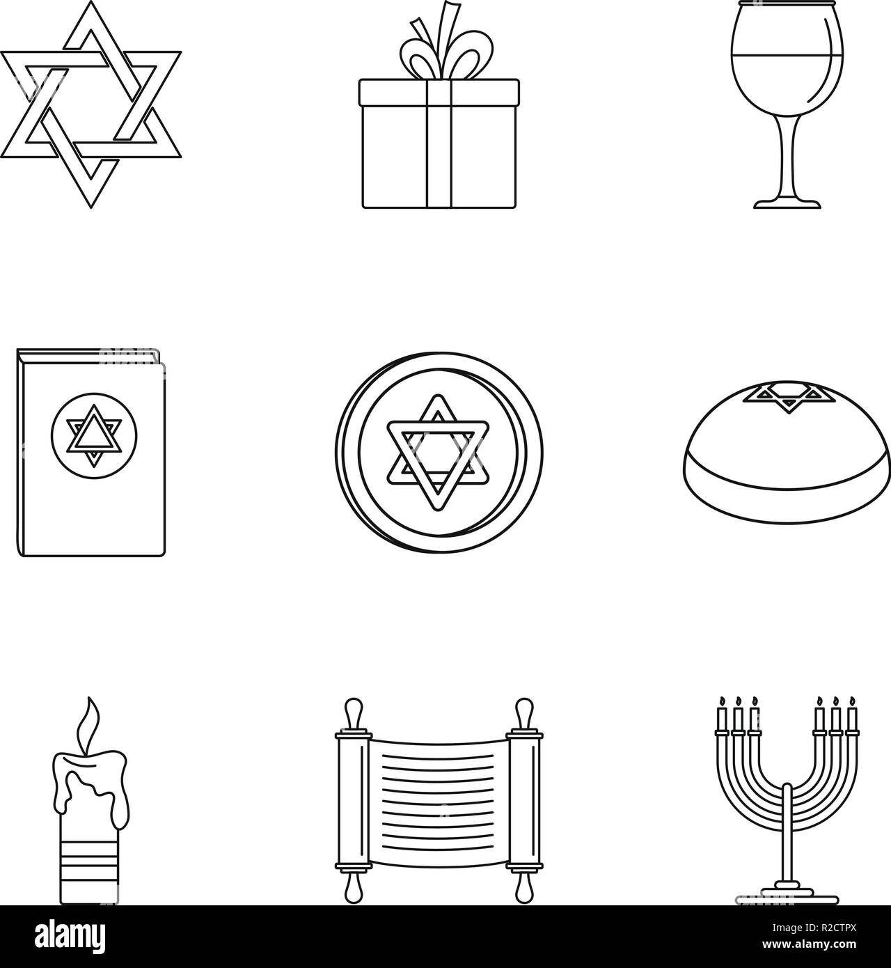 Fanatic icons set. Outline set of 9 fanatic vector icons for web