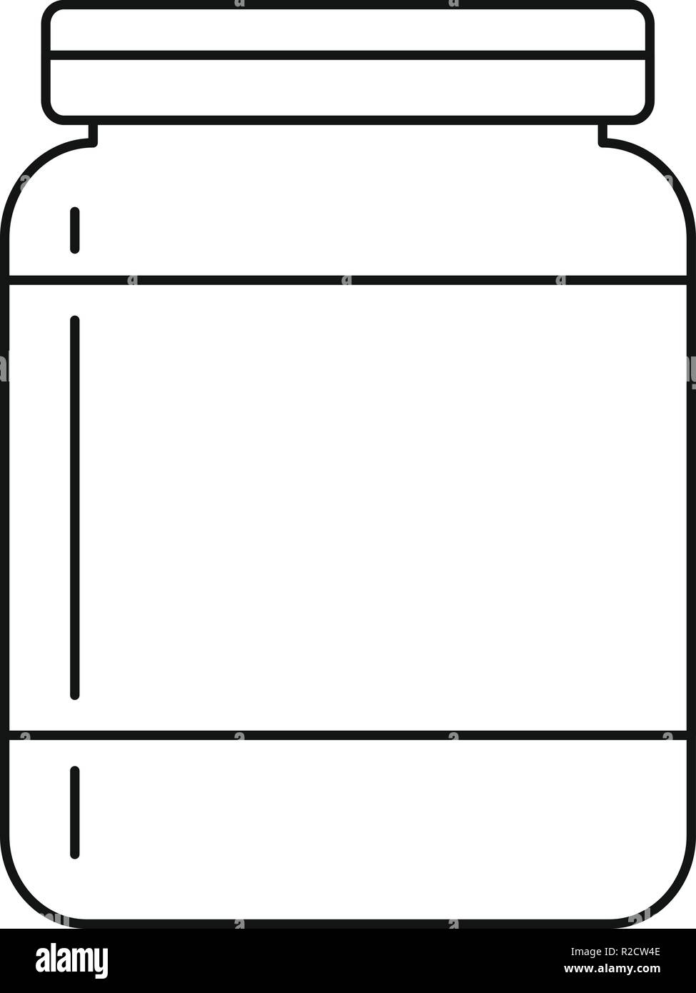 Butter jar icon. Outline illustration of butter jar vector icon for web ...