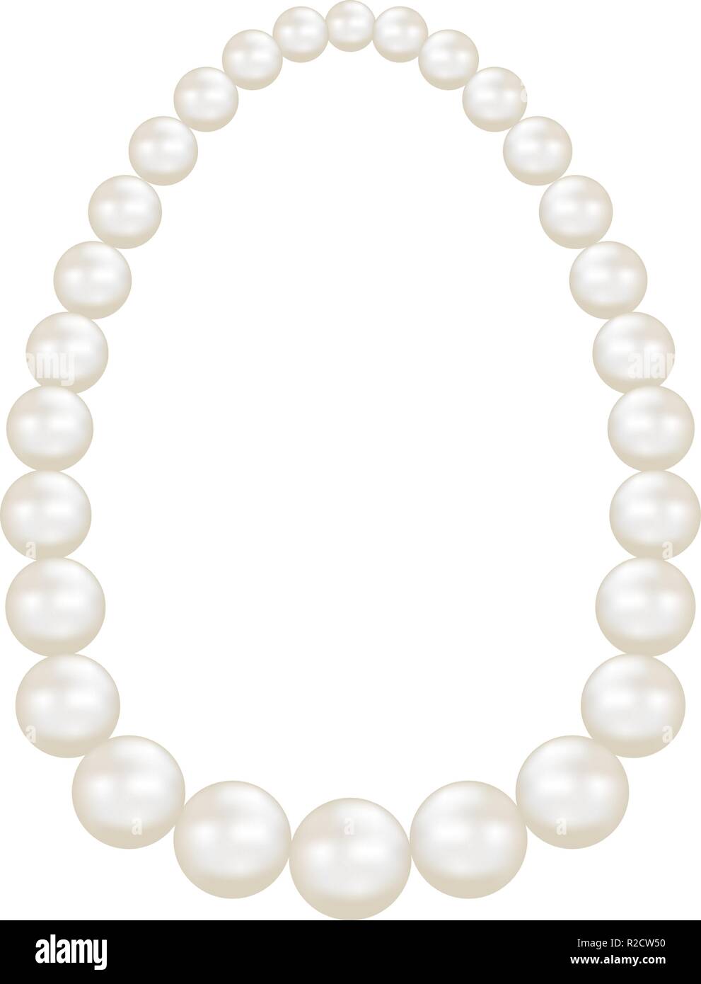 Pearls mockup. Realistic illustration of pearls vector mockup for web ...