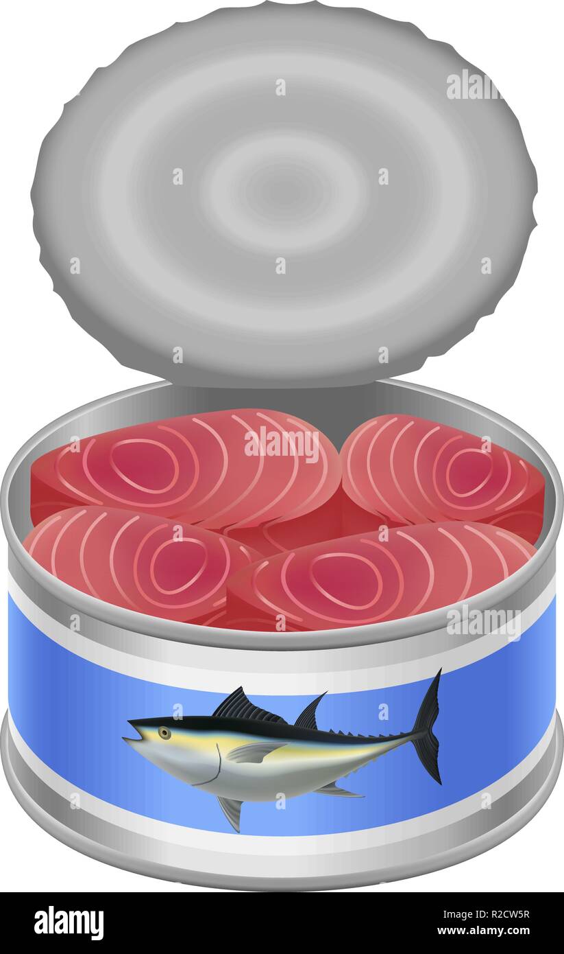 Download Tuna Canned Goods Mockup Realistic Illustration Of Tuna Canned Goods Vector Mockup For Web Design Isolated On White Background Stock Vector Image Art Alamy PSD Mockup Templates