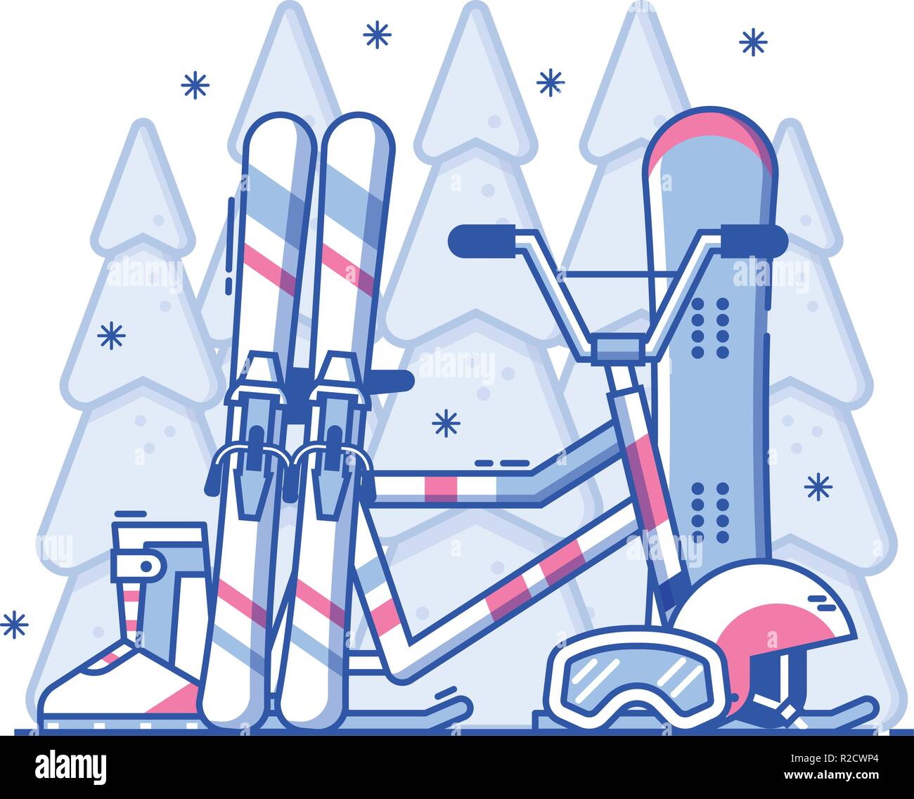 Winter Sports Illustration Stock Vector