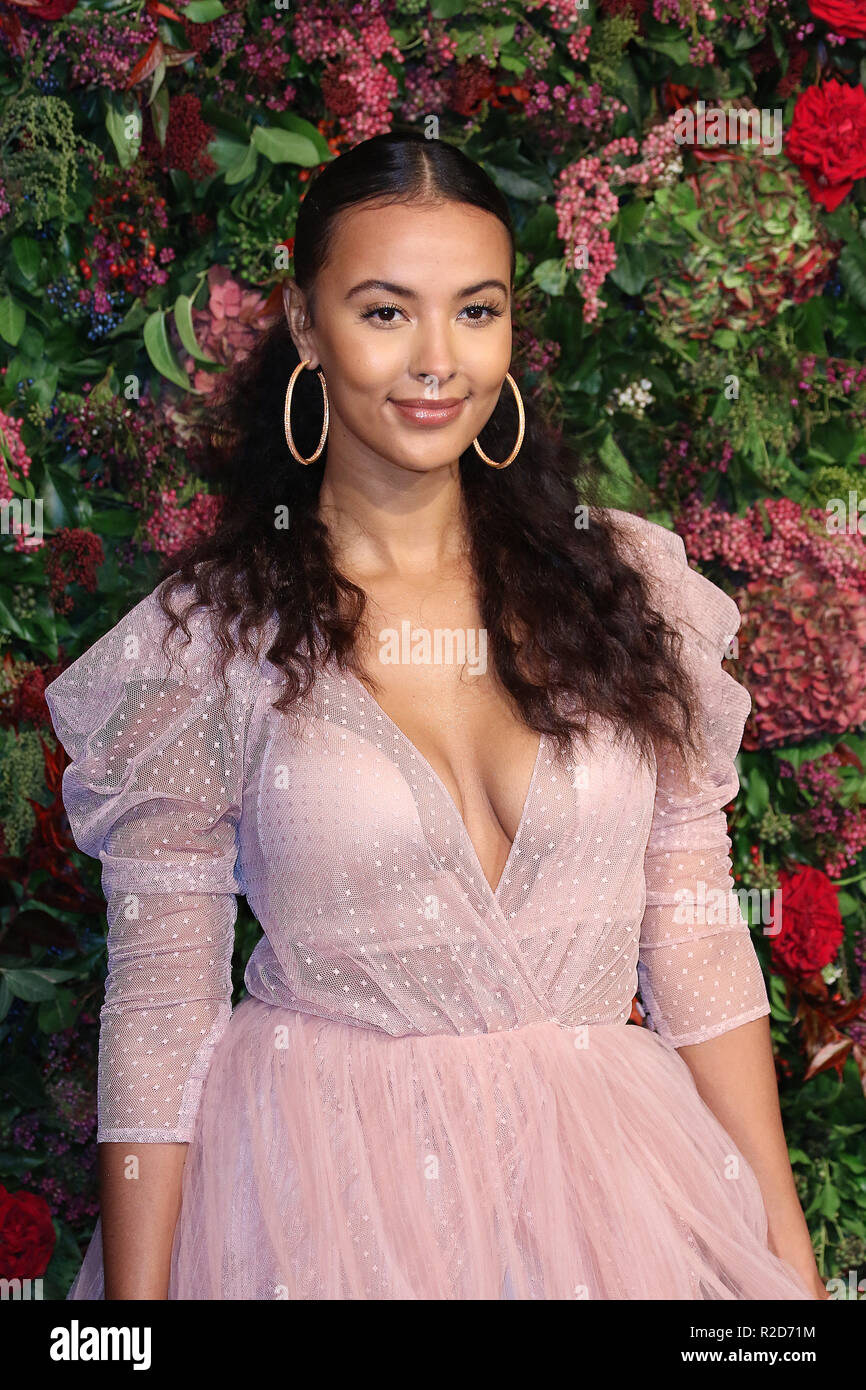 London, UK. 18th Nov, 2018. Maya Jama, 64th Evening Standard Theatre