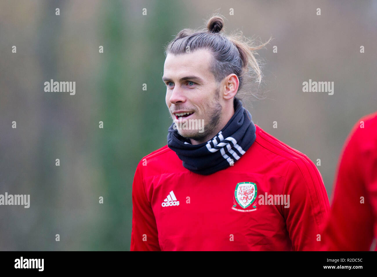 Hensol, Wales, UK. November 19th 2018. Gareth Bale during Wales national team training ahead of the friendly match against Albania. Credit: Mark Hawkins/Alamy Live News Stock Photo