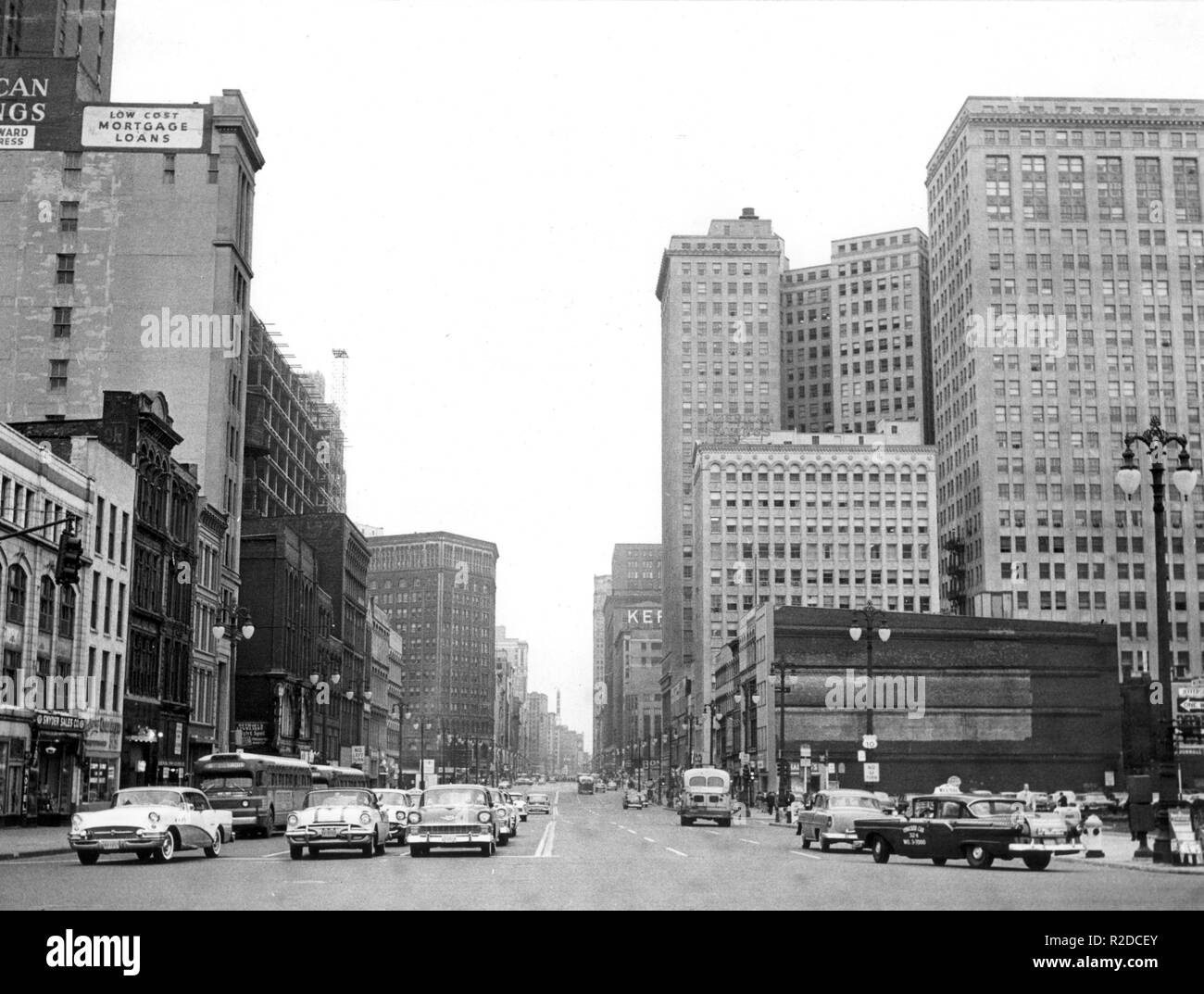 The Woodwardstreet in Detroit in June 1958. Photo: Gunter Bratke     (c) dpa - Report     | usage worldwide Stock Photo