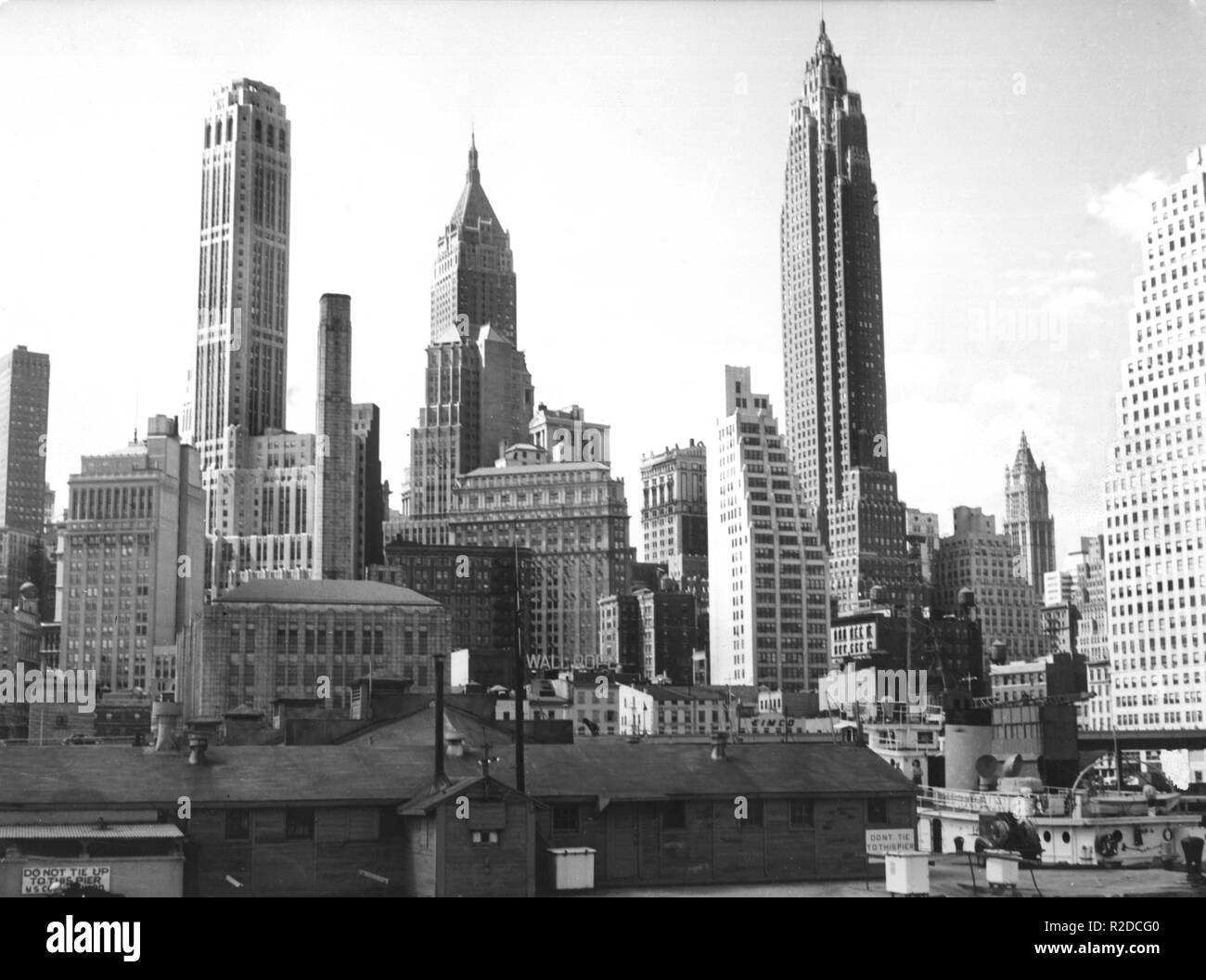 High-rise building in Manhattan in 1958. Photo: Gunter Bratke     (c) dpa - Report     | usage worldwide Stock Photo