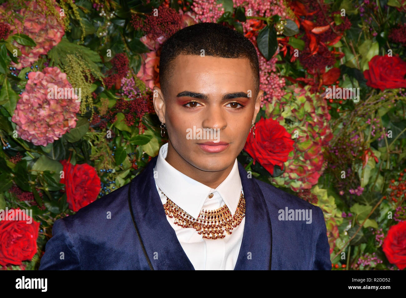 London, UK. 18th November, 2018. Layton Williams attends The 64th Evening Standard Theatre Awards at Theatre Royal, on 18 November 2018, London, UK. Credit: Picture Capital/Alamy Live News Stock Photo