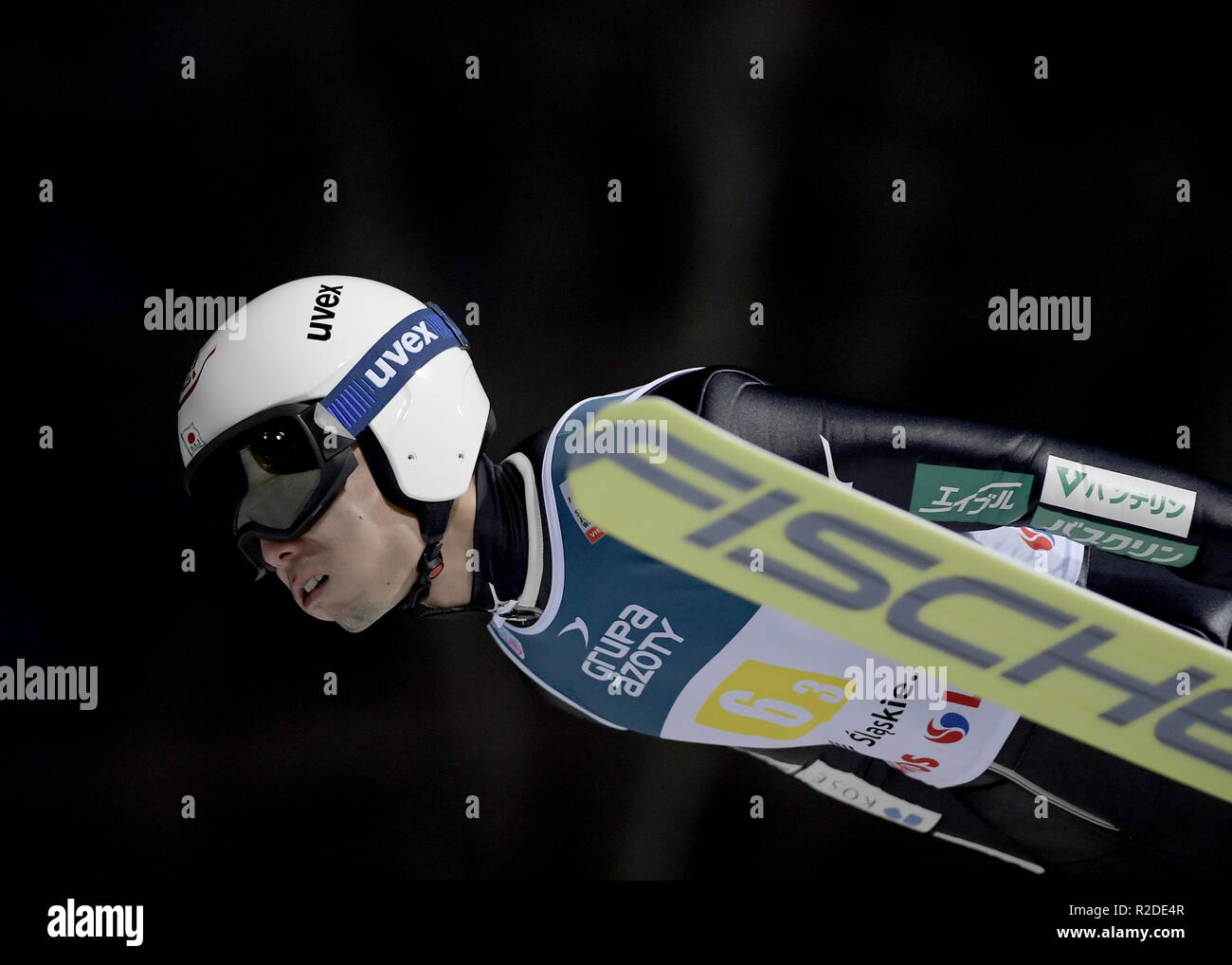 Daiki Ito  World Cup FIS Ski Jumping on November 17, 2018 in Wisla, Poland. Stock Photo