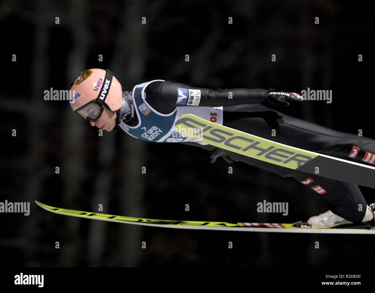 Stefan Kraft  World Cup FIS Ski Jumping on November 17, 2018 in Wisla, Poland. Stock Photo