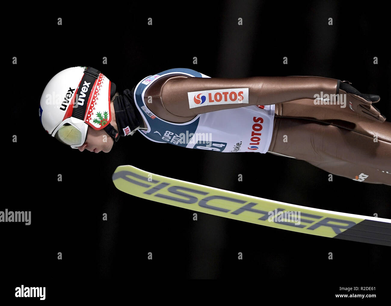 Kamil Stoch  World Cup FIS Ski Jumping on November 17, 2018 in Wisla, Poland. Stock Photo