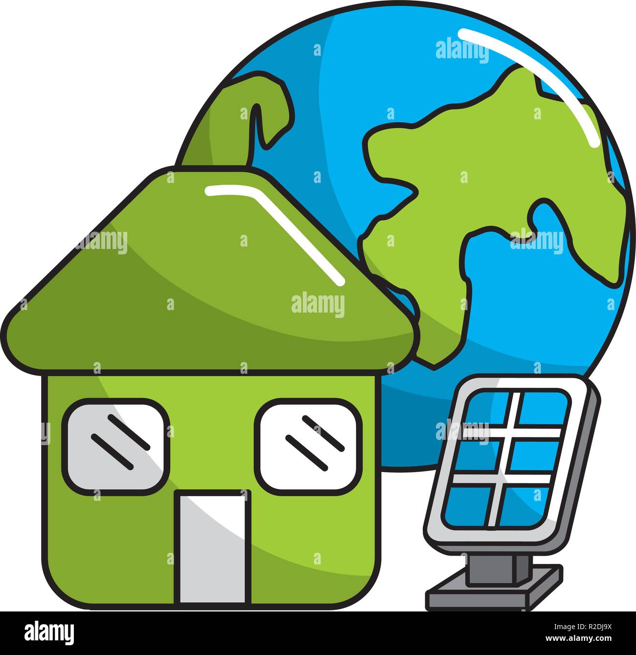 Isolated eco house design Stock Vector Image & Art - Alamy
